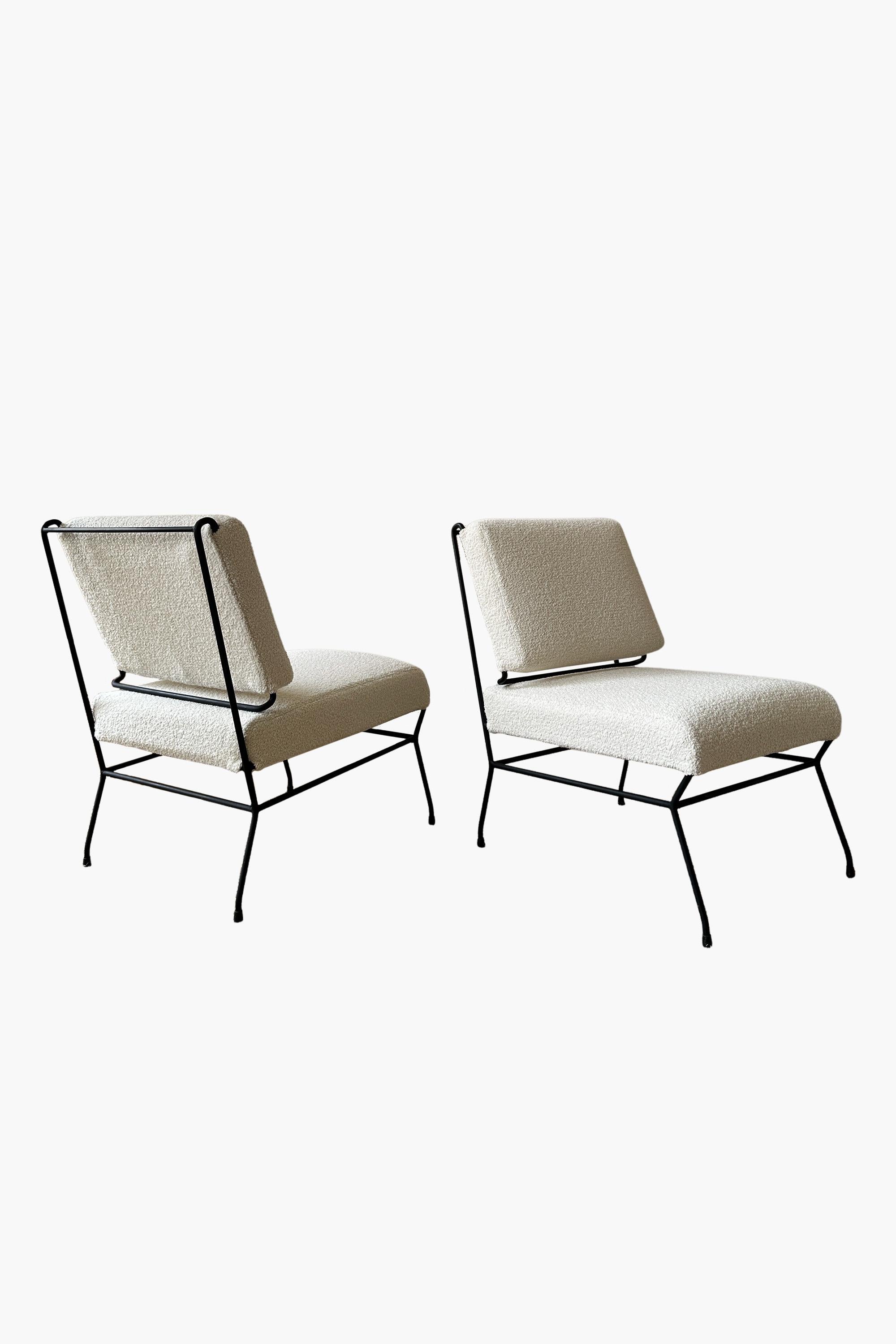 Rare Pair of Low Chairs by Gastone Rinaldi for Rima For Sale 2