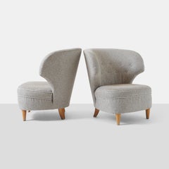 Rare Pair of Low Lounge Chairs by Carl-Johan Boman