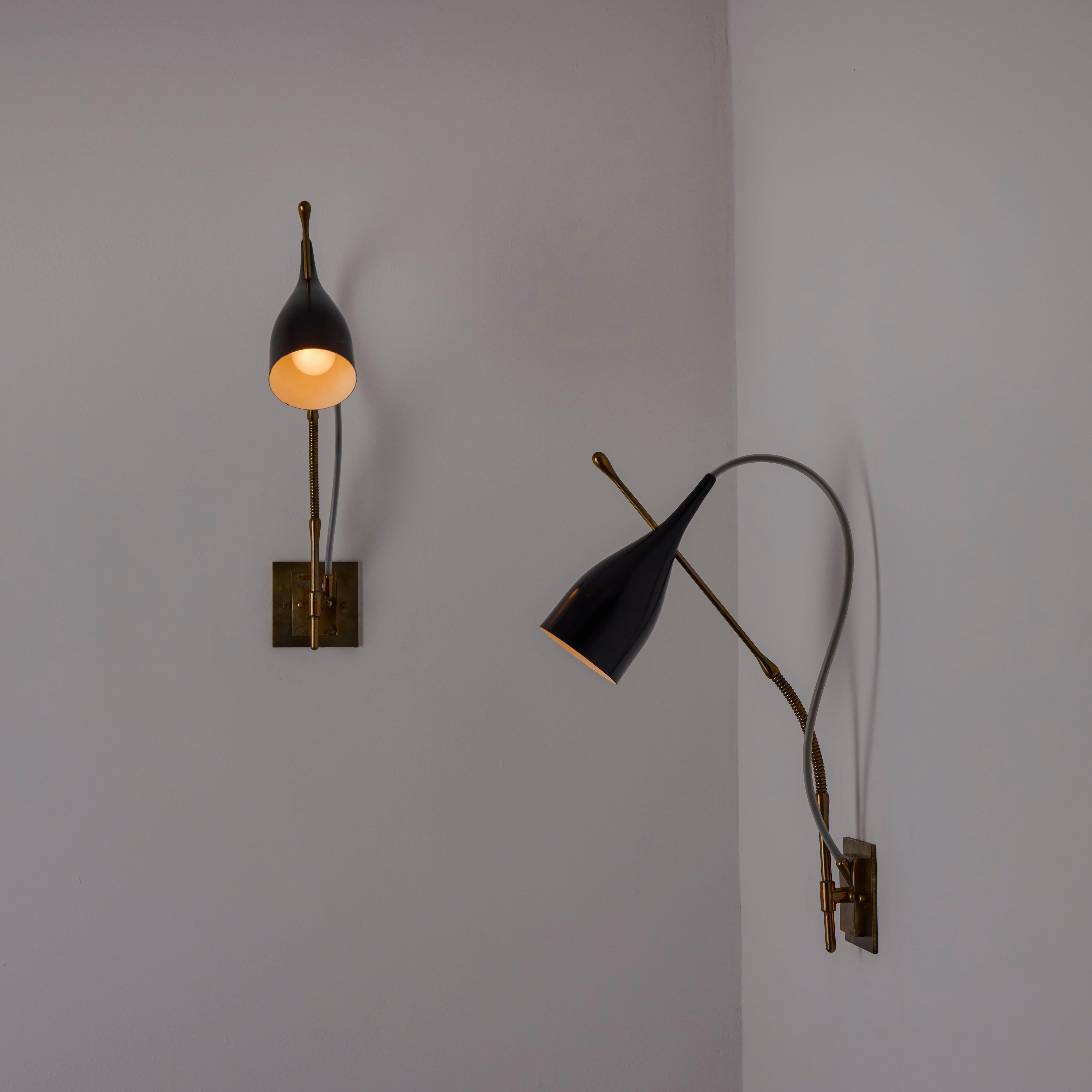 Rare Pair of 'Lucinella' Wall Lights by Angelo Lelii for Arredoluce en venta 4