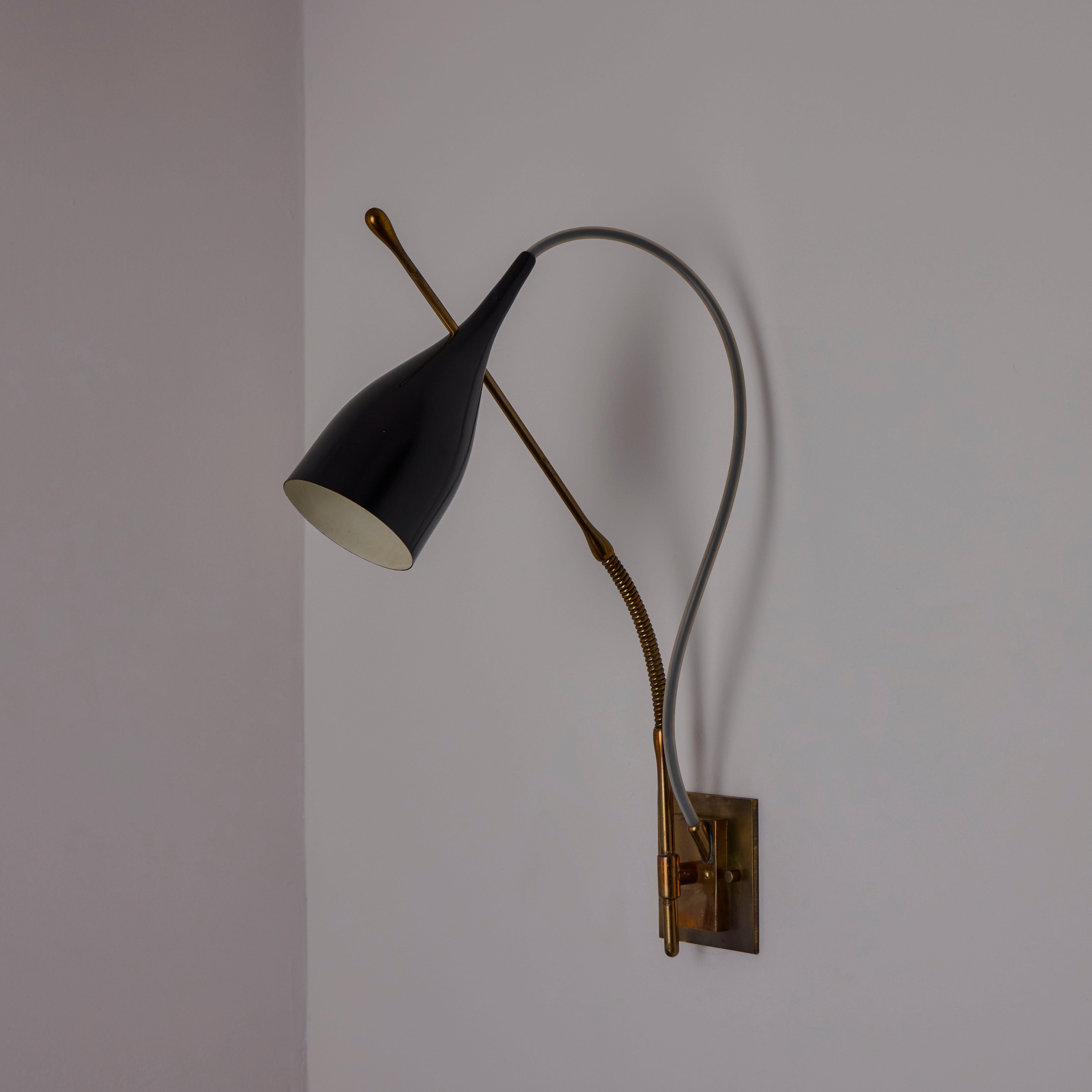 Rare Pair of 'Lucinella' Wall Lights by Angelo Lelii for Arredoluce en venta 7