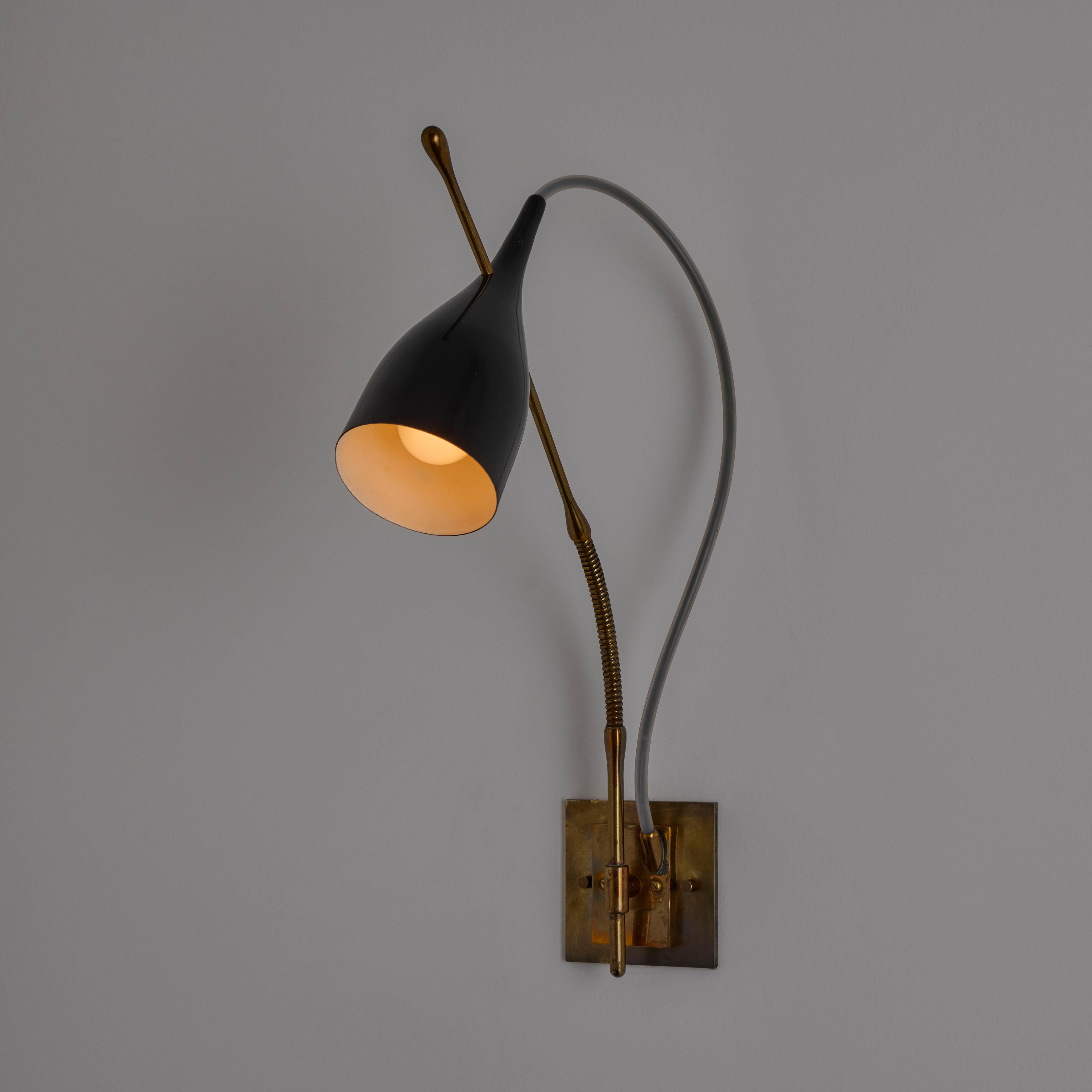 Rare Pair of 'Lucinella' Wall Lights by Angelo Lelii for Arredoluce Aluminio en venta