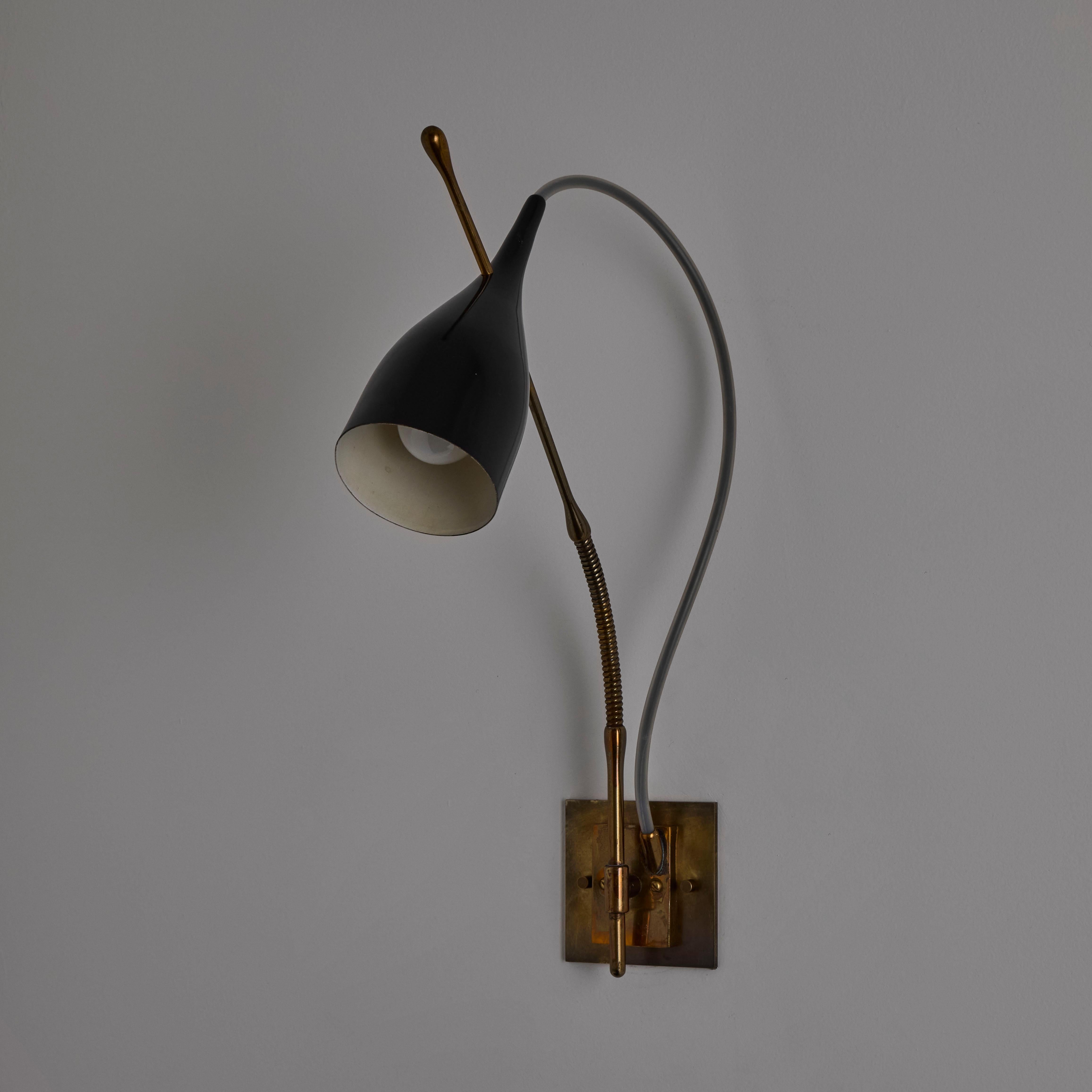 Rare Pair of 'Lucinella' Wall Lights by Angelo Lelii for Arredoluce en venta 1