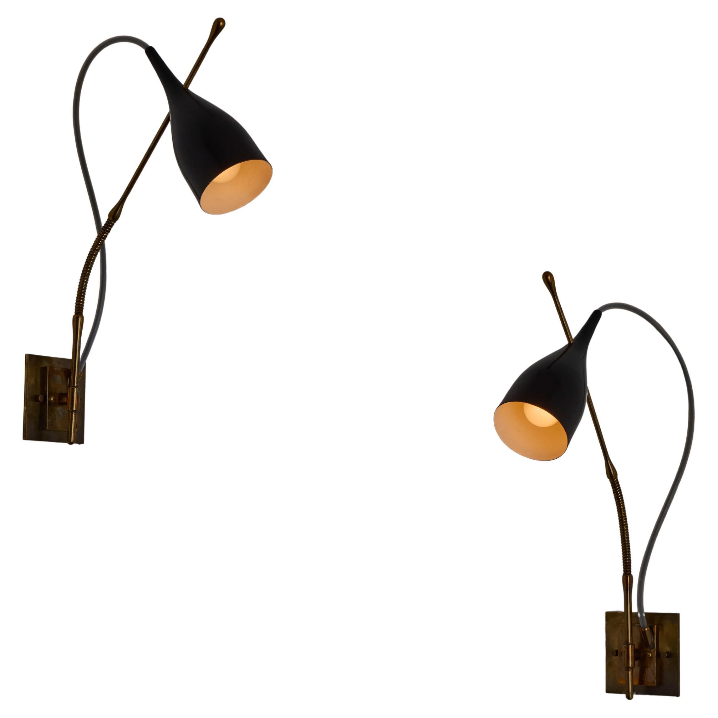 Rare Pair of
Lucinella
Wall Lights by Angelo Lelii for Arredoluce