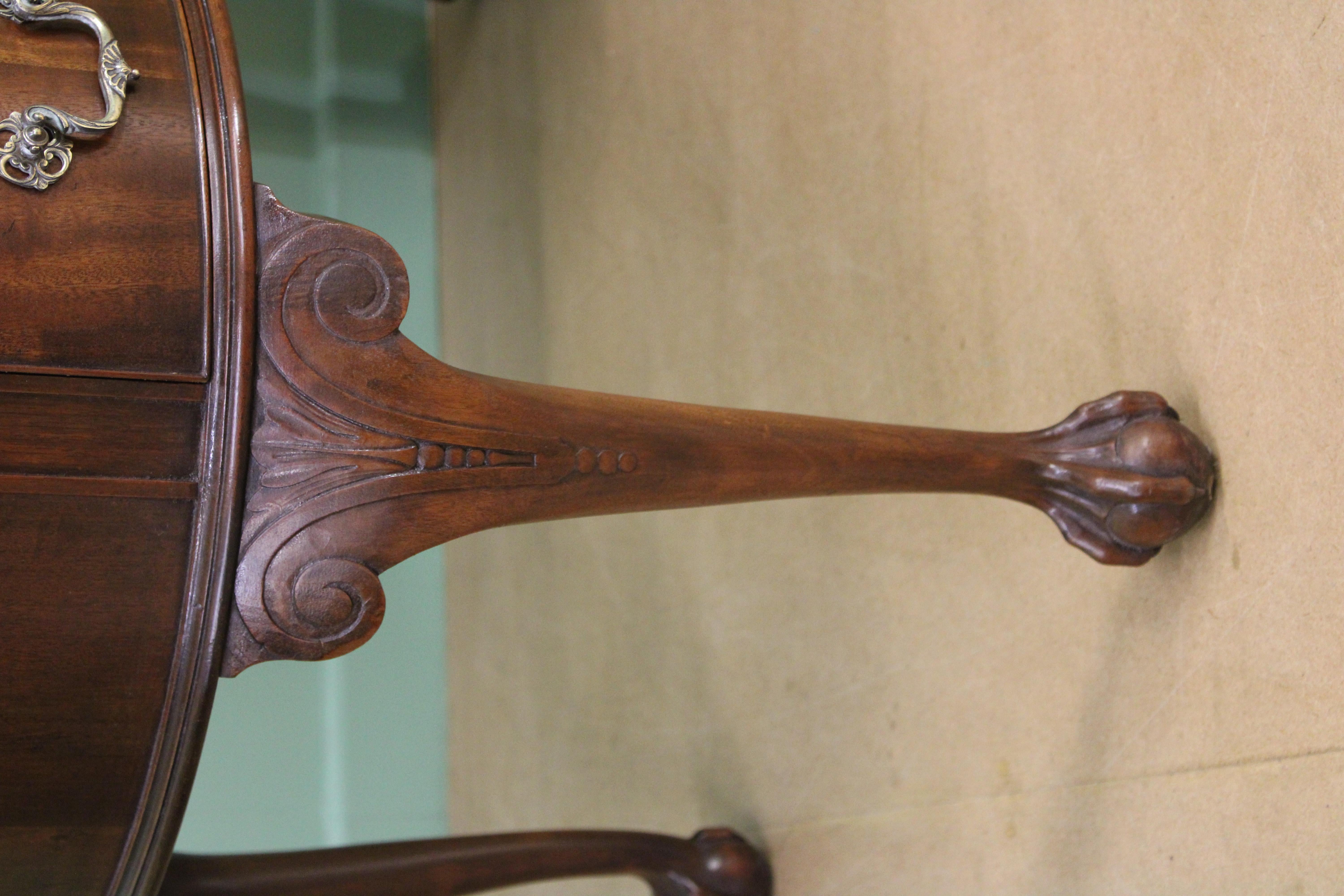 Rare Pair of Mahogany Kidney Shaped Writing Desks by Waring and Gillow For Sale 8