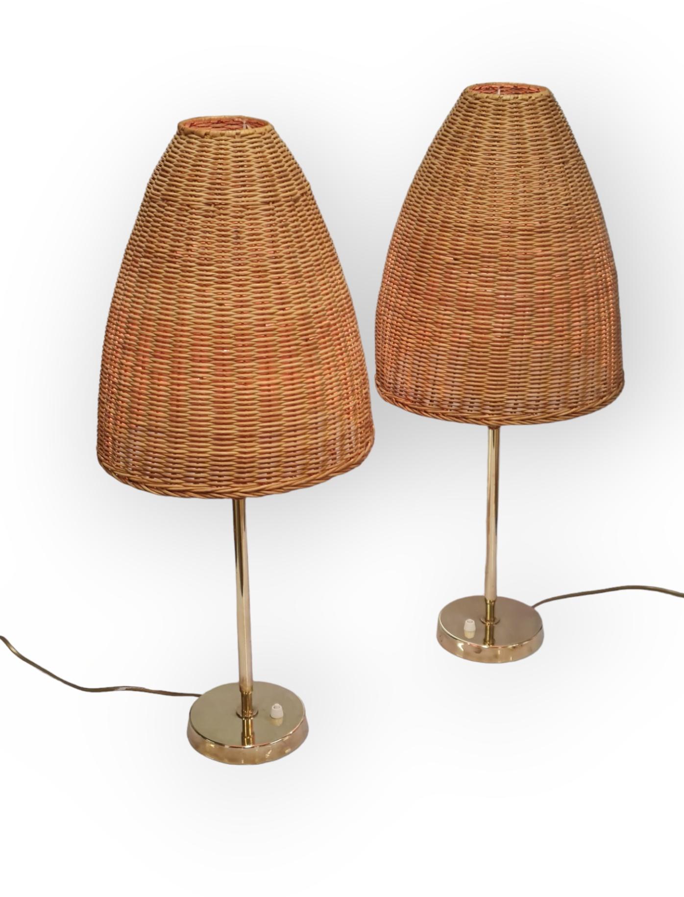 Scandinavian Modern Rare Pair of Maija Heikinheimo Table Lamps Model MH705, Valaistustyö 1960s For Sale