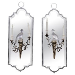 Rare Pair of Maison Bagues   Parrot Girandoles