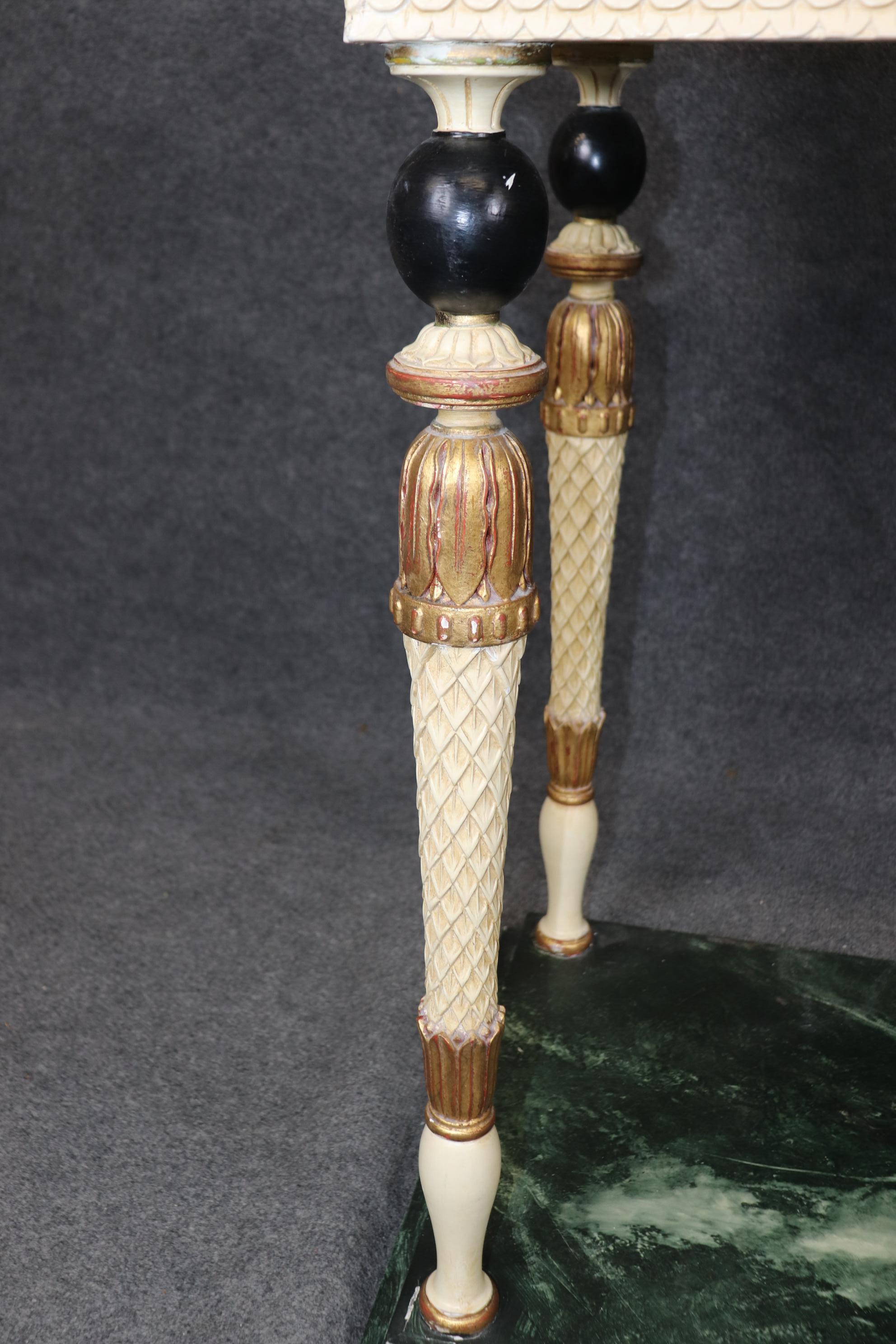 Raro par de consolas decoradas con mármol y pintura de imitación de mármol Manner Jansen en venta 1