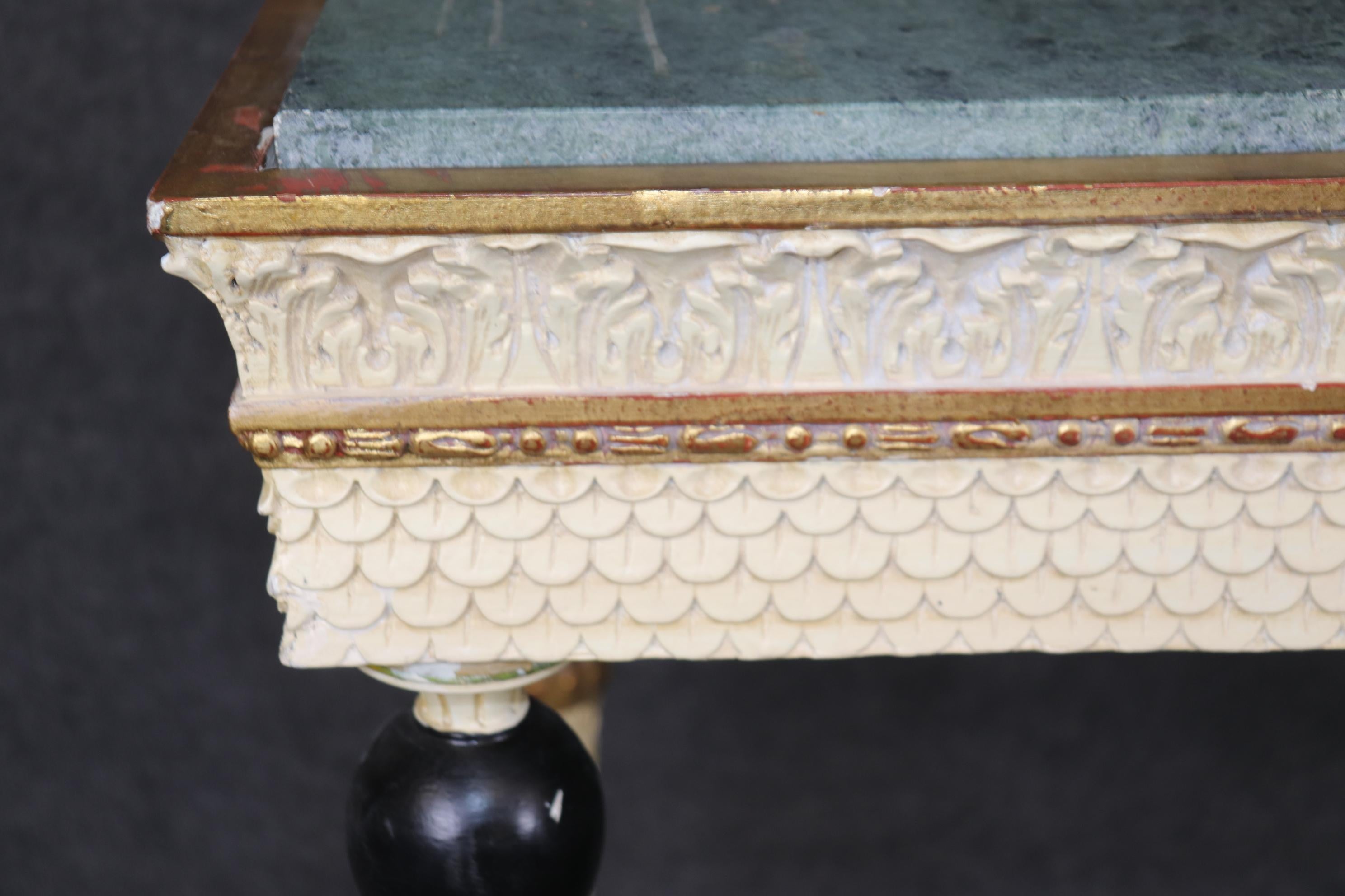 Raro par de consolas decoradas con mármol y pintura de imitación de mármol Manner Jansen en venta 2
