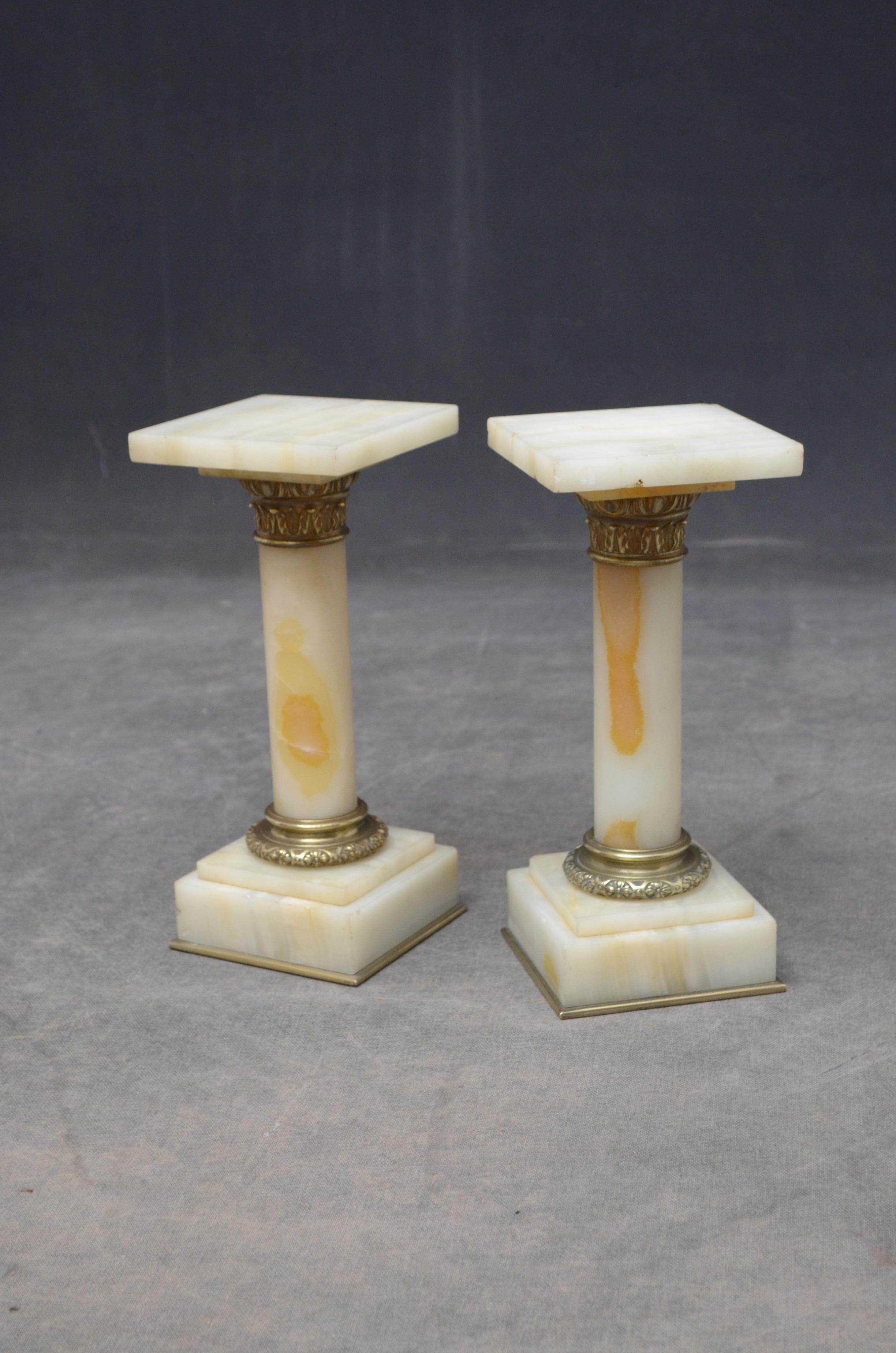 Raro Par De Pedestales De Mármol c1870 Columnas De Mármol Victoriano en venta