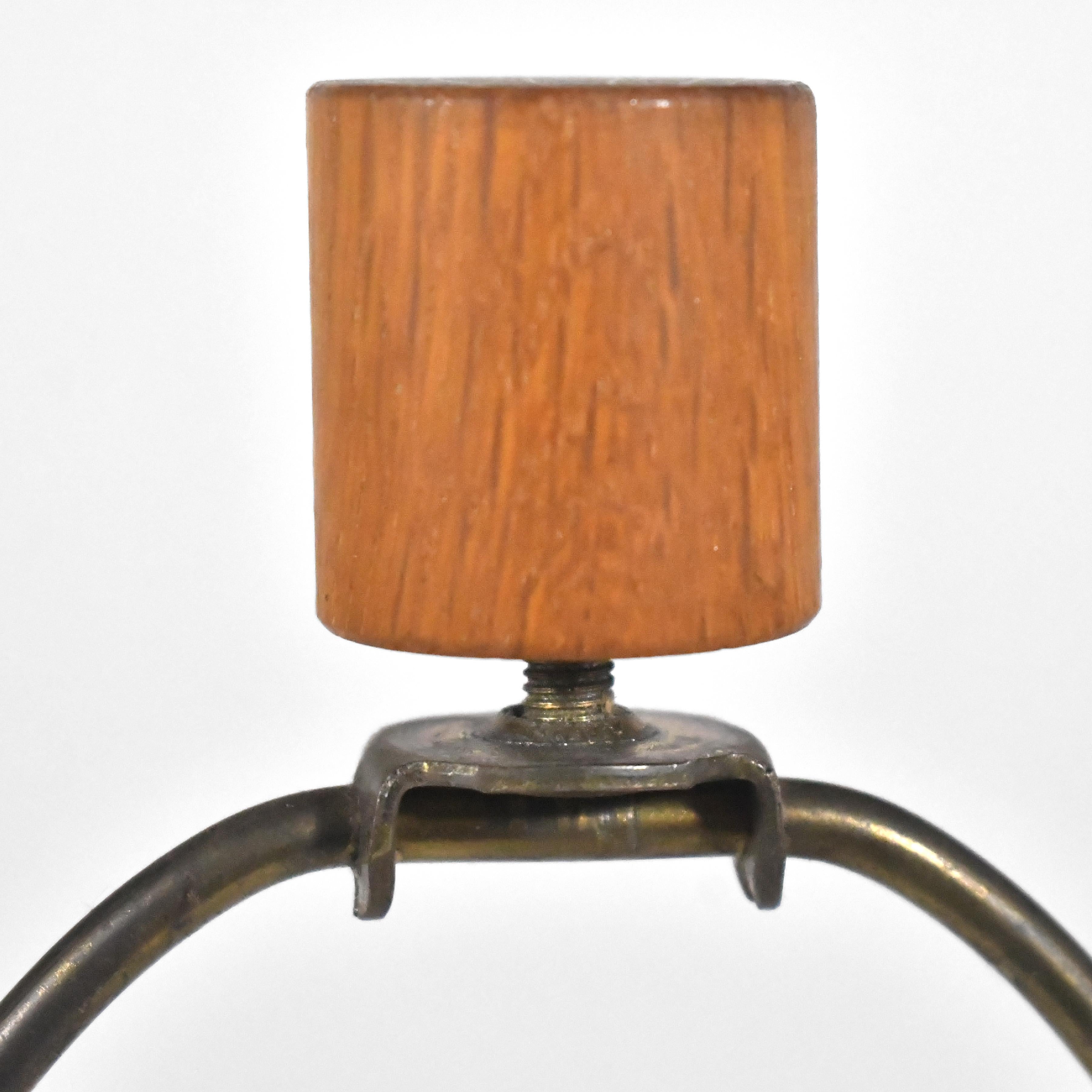 Paar seltene Martz Stehlampen aus Eiche mit Holzfliesen (Mitte des 20. Jahrhunderts) im Angebot