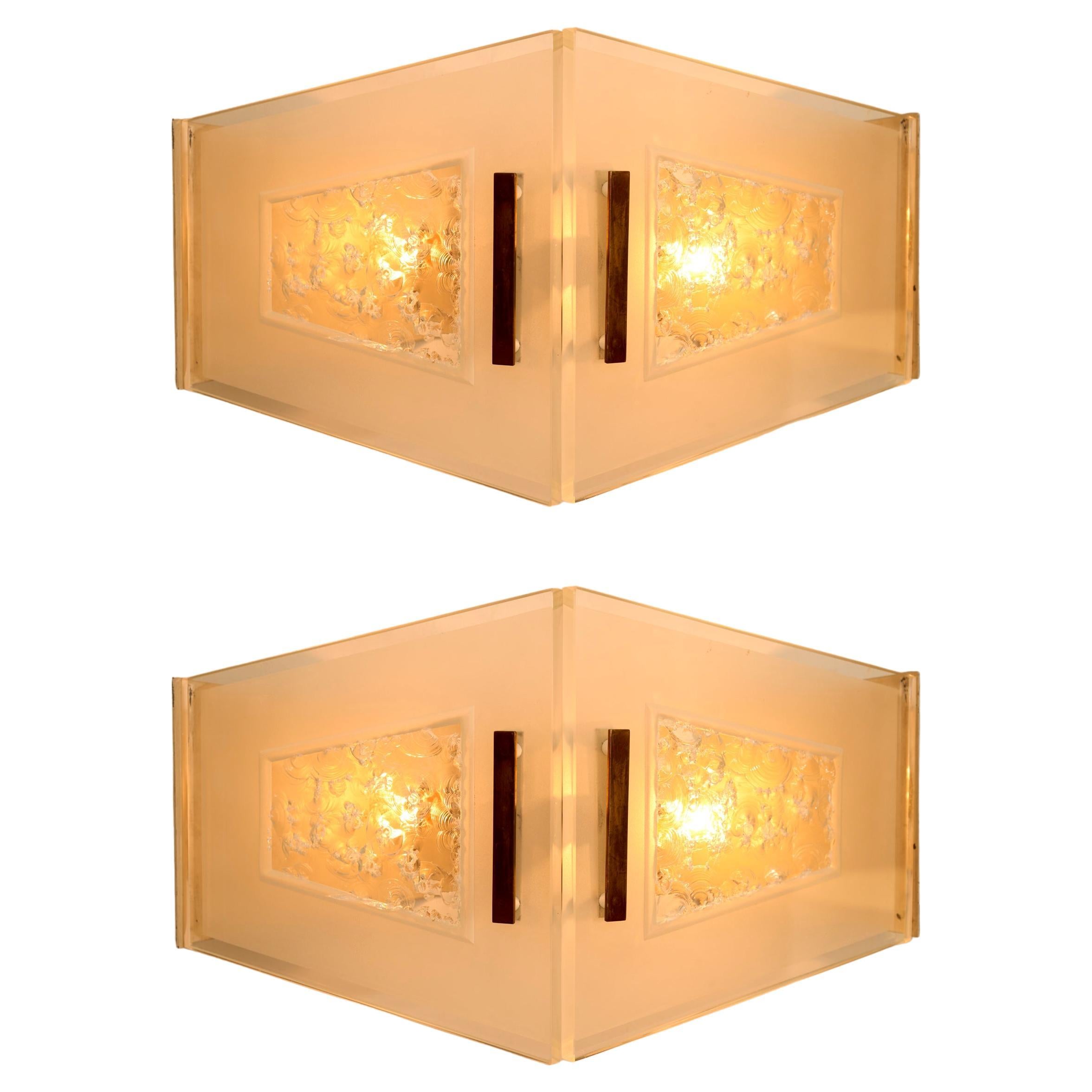 Rare Pair of Max Ingrand Wall Lights For Sale