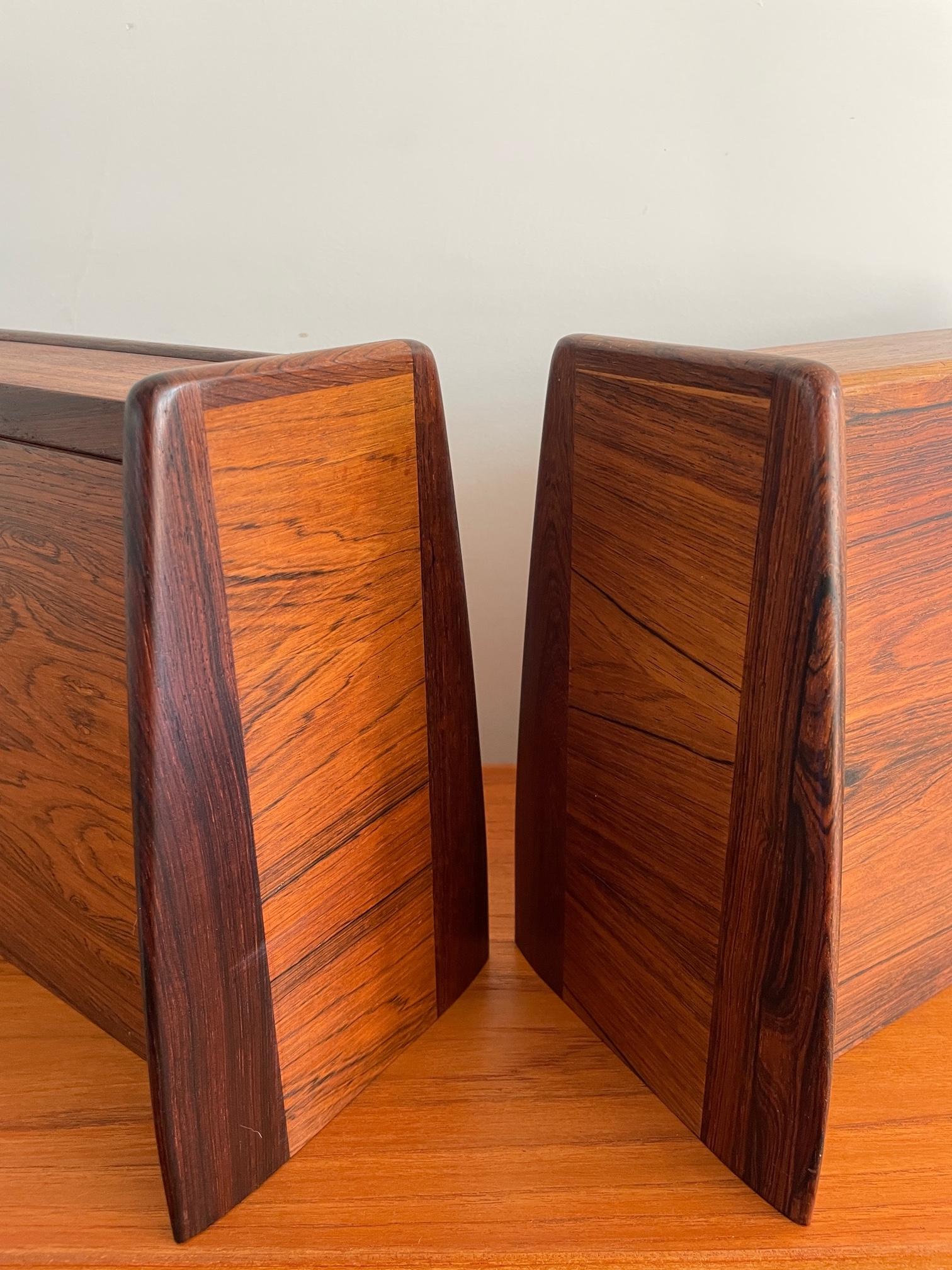 Rare pair of mid century Danish floating night stands by Melvin Mikkelsen, 1950s For Sale 8