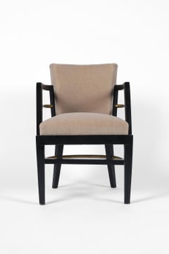 Poltrone francesi Moderniste Art Deco degli anni '30 di René Herbst in velluto Mohair