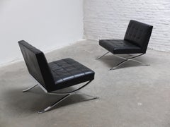 Rara coppia di sedie da salotto moderniste di Hans Kaufeld, anni '60