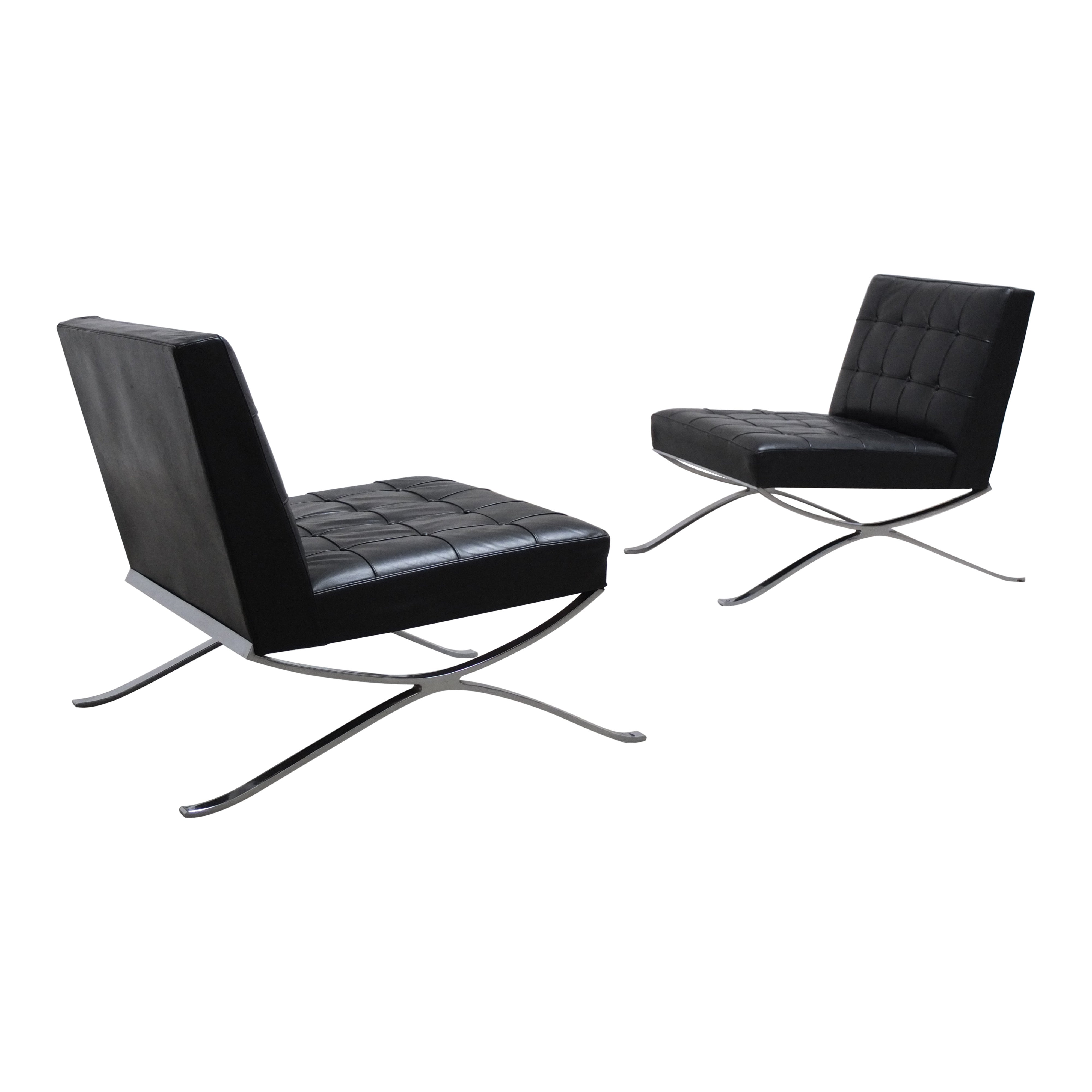 Raro par de sillas de salón modernistas de Hans Kaufeld, años 60