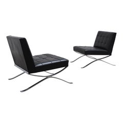 Raro par de sillas de salón modernistas de Hans Kaufeld, años 60