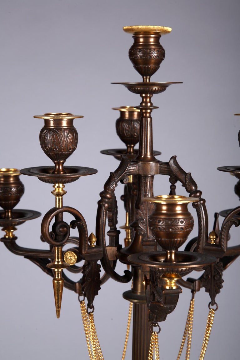Rare Pair of NeoGreek Candelabra Attributed to F. Barbedienne at 1stDibs