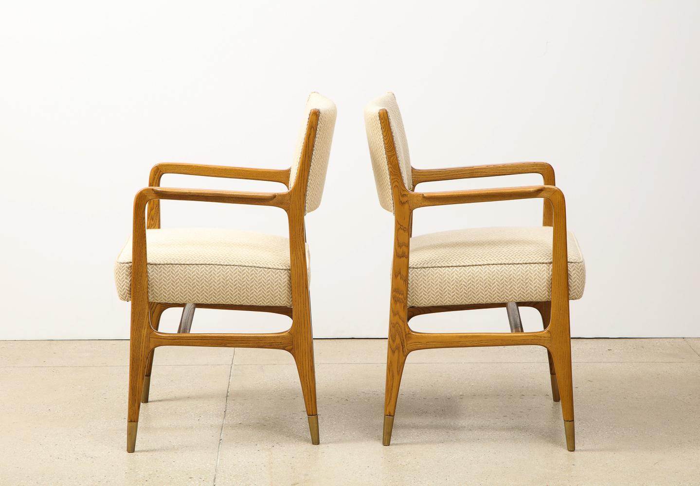 20th Century Rare Pair of Open Armchairs by Gio Ponti