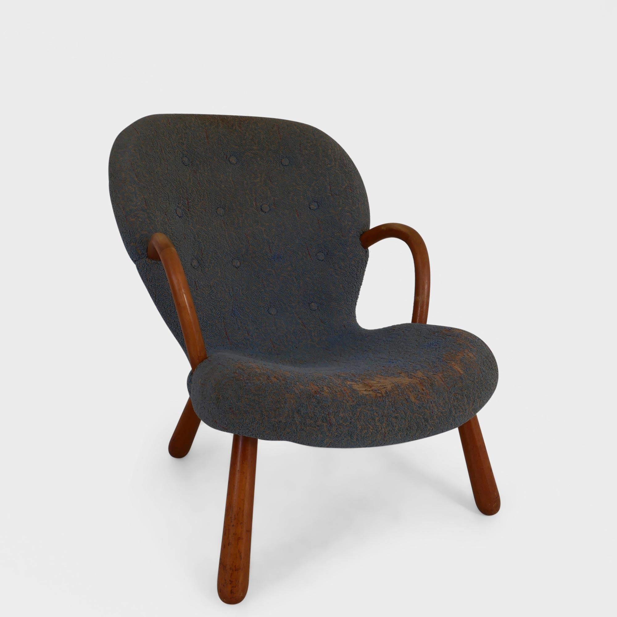 Paire rare de chaises Clam originales d'Arnold Madsen pour Vik & Blindheim, Norvège en vente 6