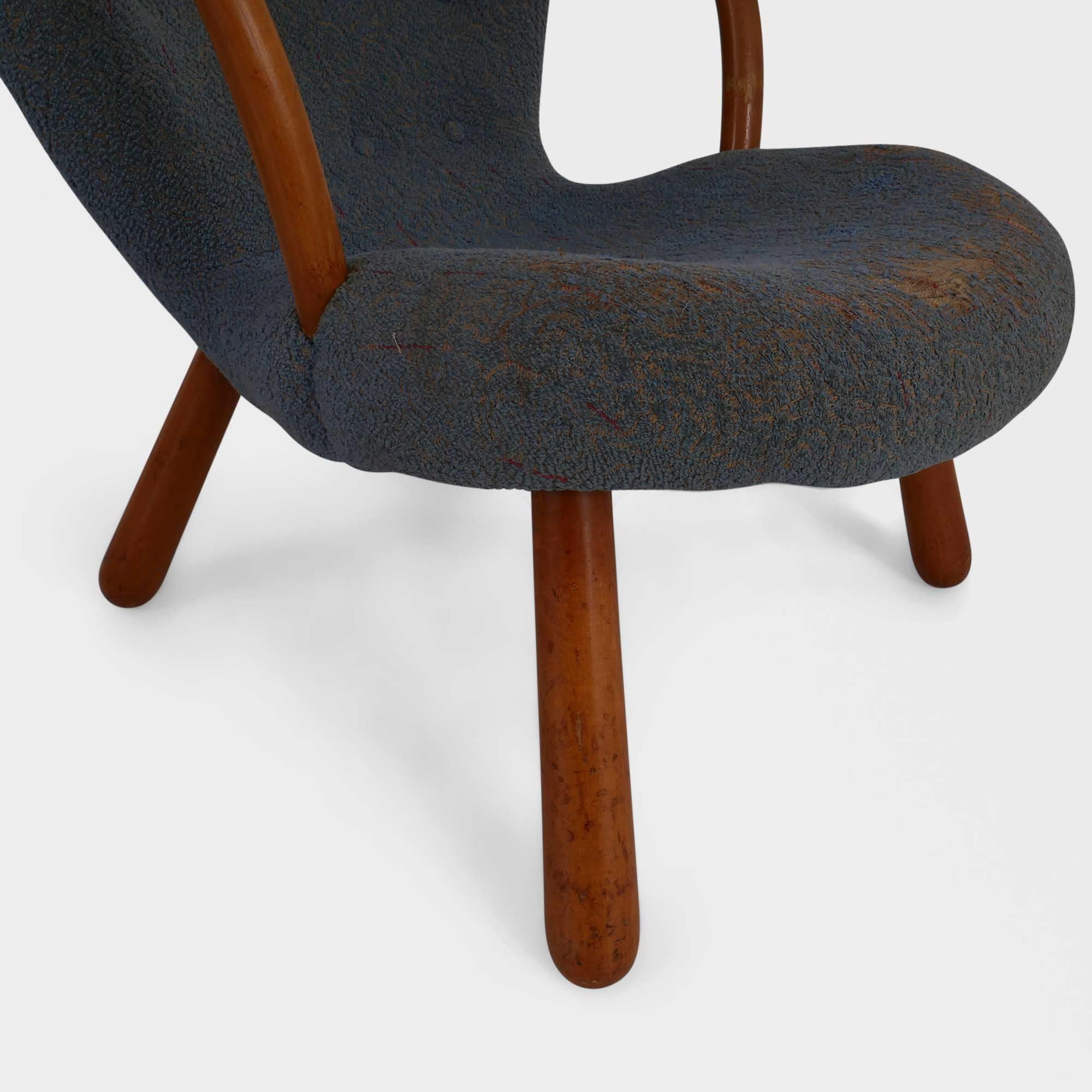 Paire rare de chaises Clam originales d'Arnold Madsen pour Vik & Blindheim, Norvège en vente 9