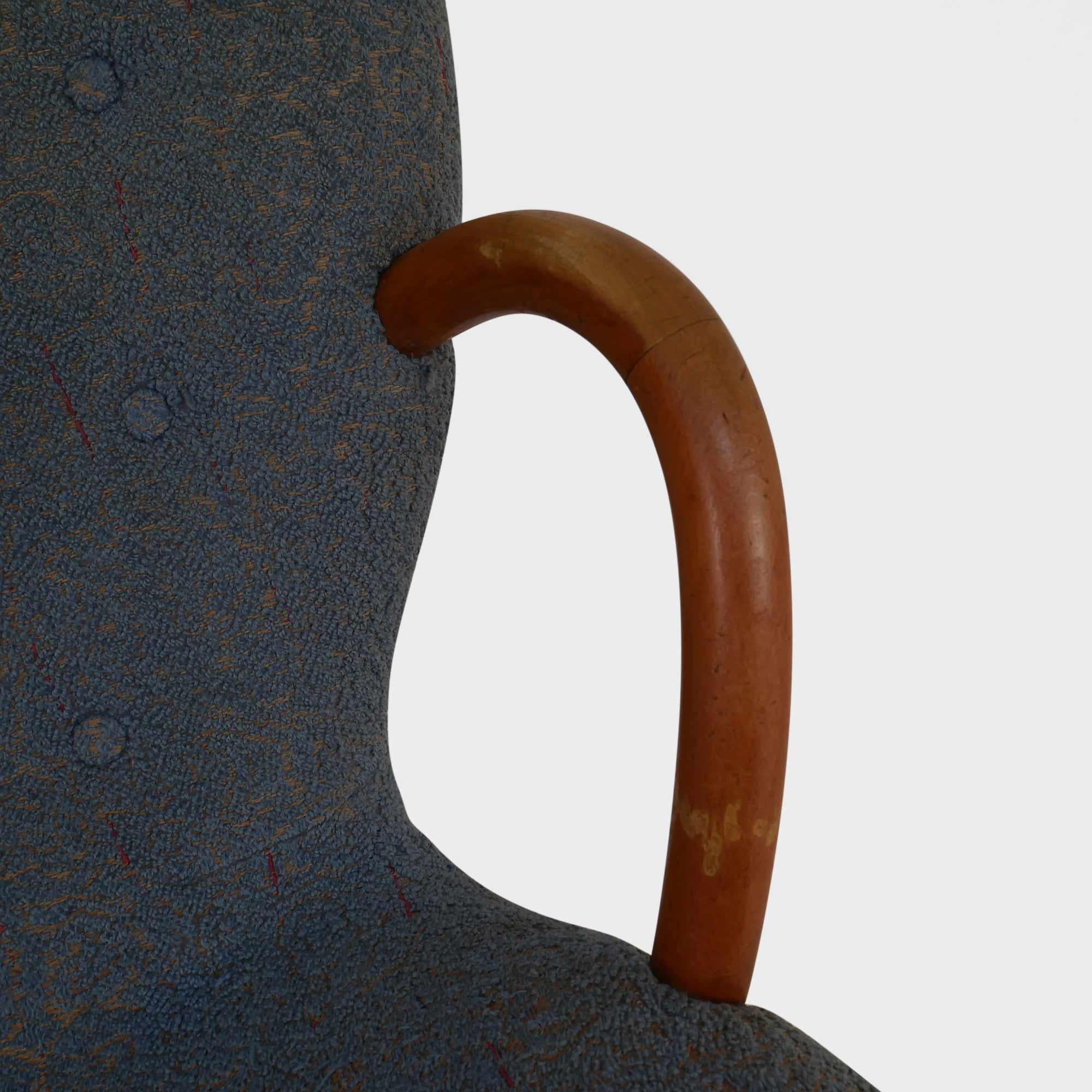 Paire rare de chaises Clam originales d'Arnold Madsen pour Vik & Blindheim, Norvège en vente 12