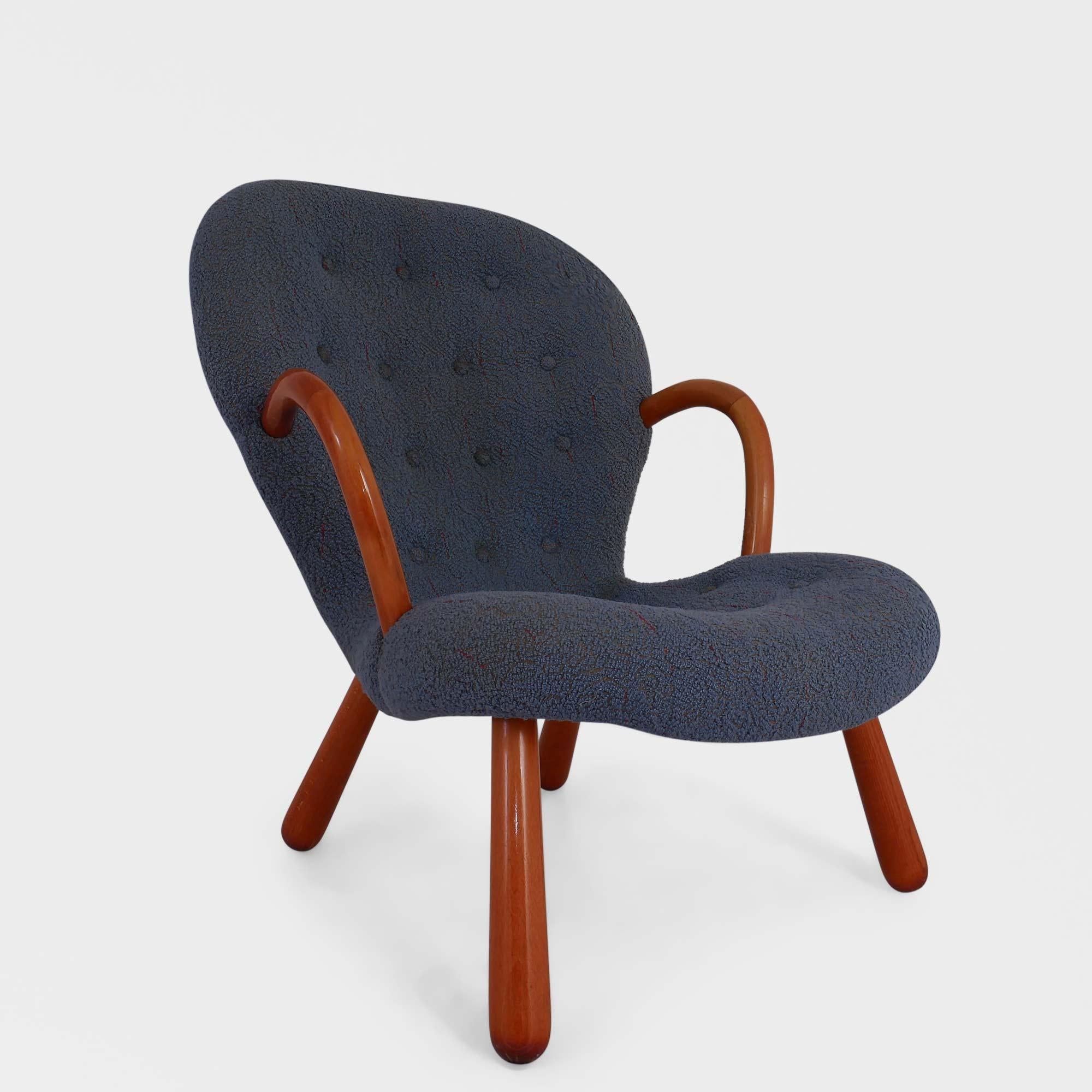Paire rare de chaises Clam originales d'Arnold Madsen pour Vik & Blindheim, Norvège État moyen - En vente à Oslo, 03