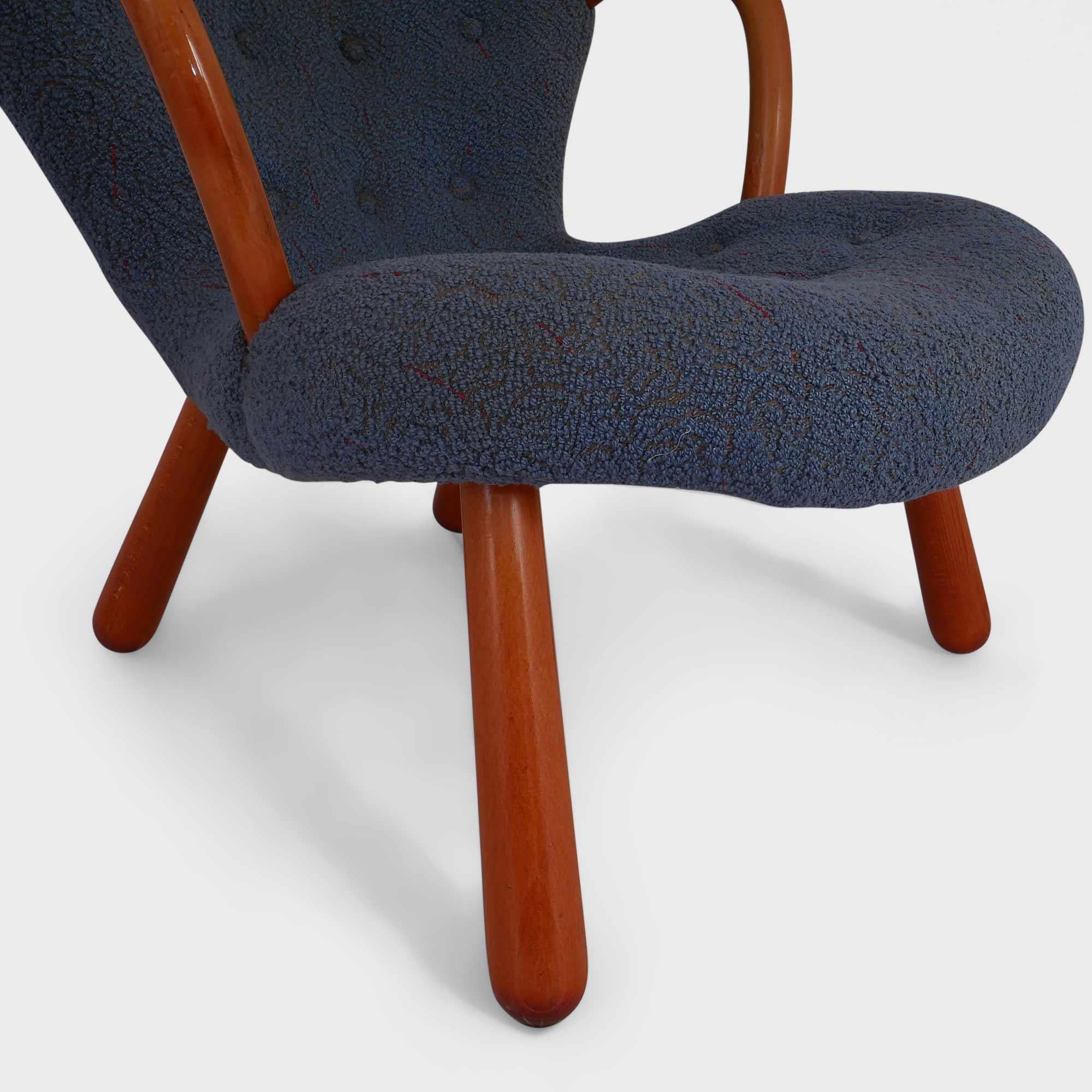 Paire rare de chaises Clam originales d'Arnold Madsen pour Vik & Blindheim, Norvège en vente 2