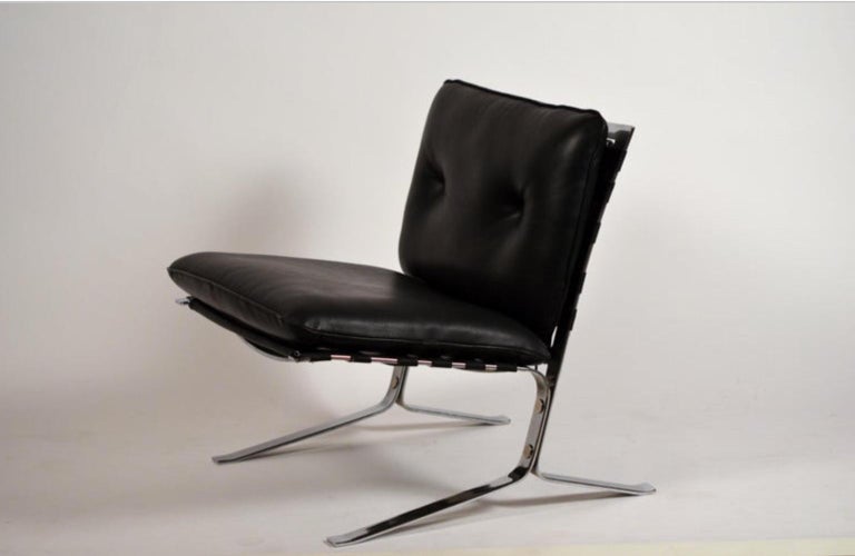 Steel Rare Pair of Original 'Joker' Lounge Chairs by Olivier Mourgue for Airborne For Sale