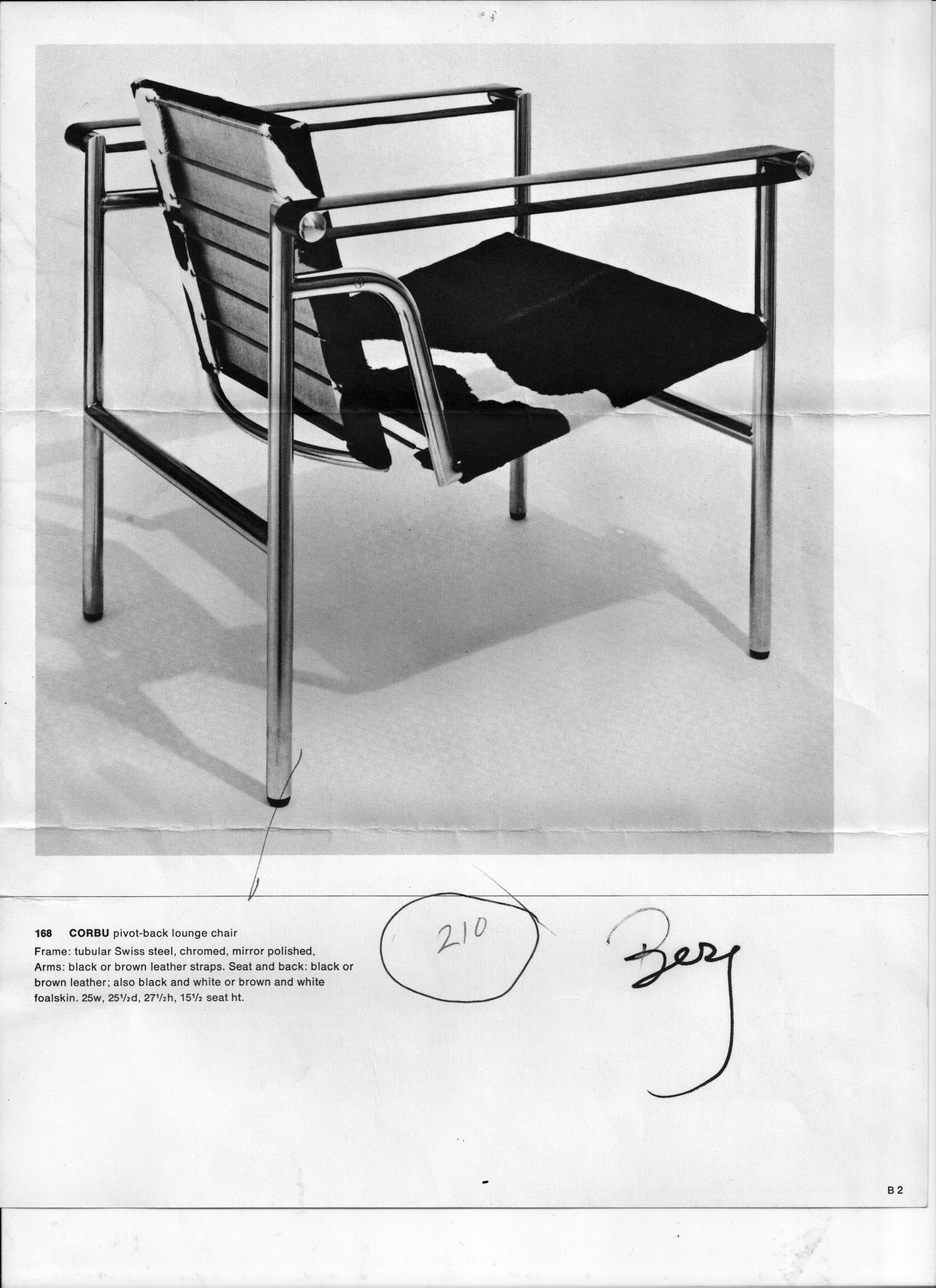 Rare Pair of Original Le Corbusier 'Corbu' Chairs 'LC1', from Wohnbedarf 1960s 9