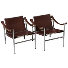 Rare Pair of Original Le Corbusier 'Corbu' Chairs 'LC1', from Wohnbedarf 1960s