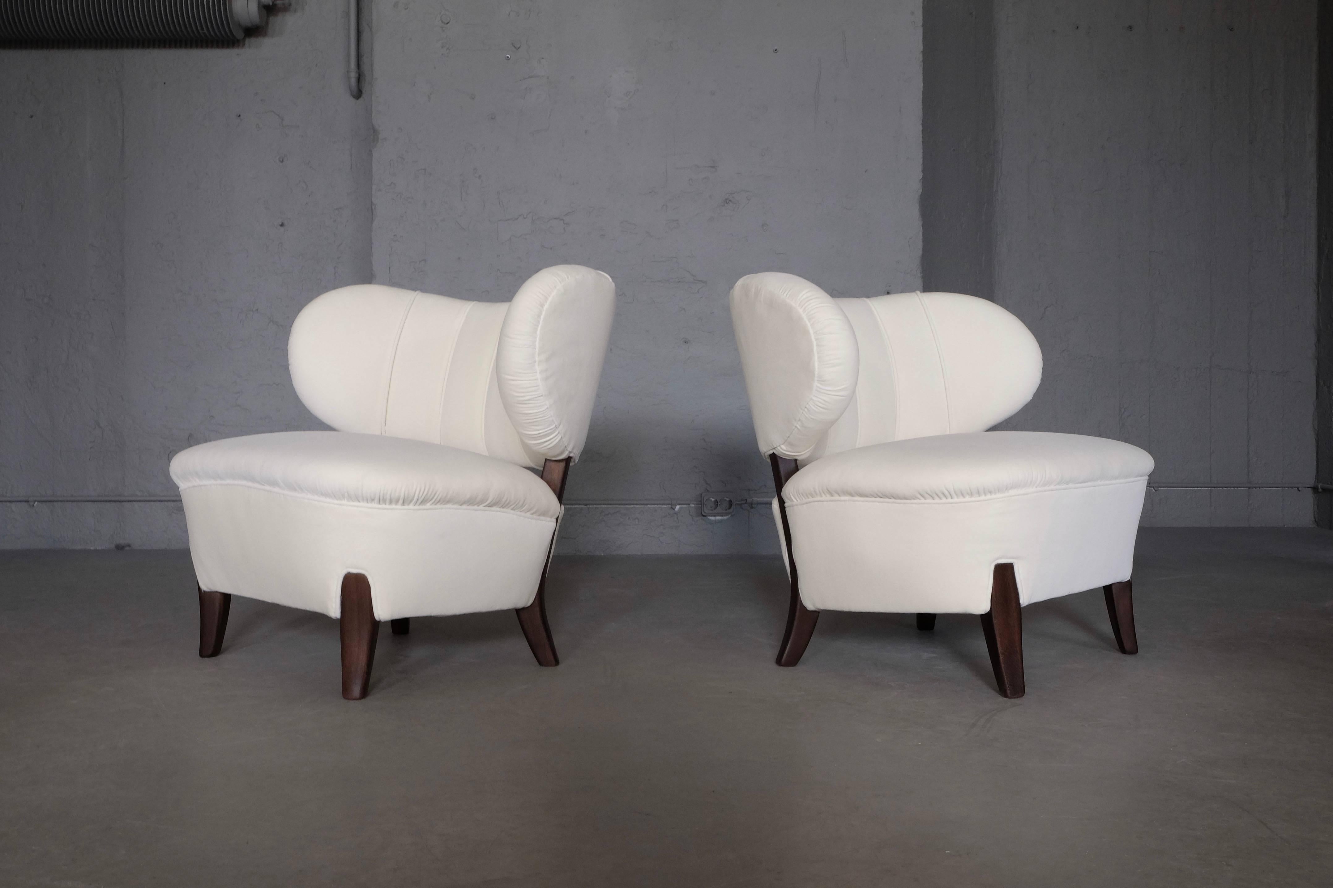 Scandinavian Modern Pair of Otto Schulz Chairs, Sweden, 1930s For Sale