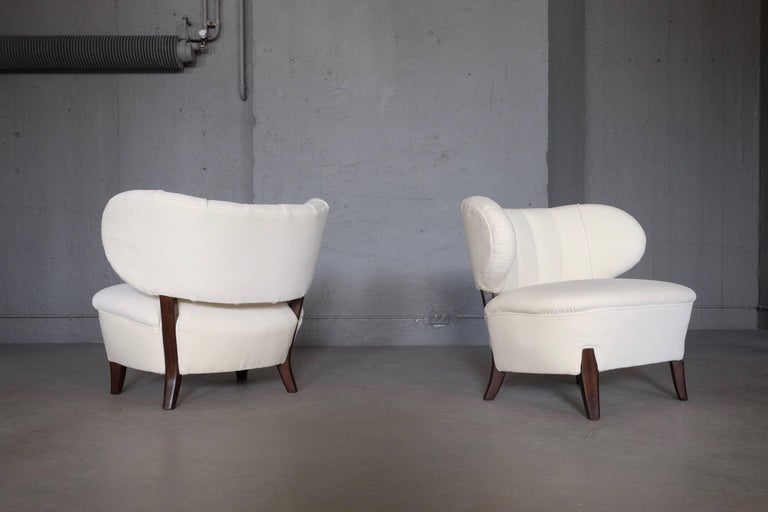Rare Pair of Otto Schulz Chairs, Sweden, 1930s For Sale 1