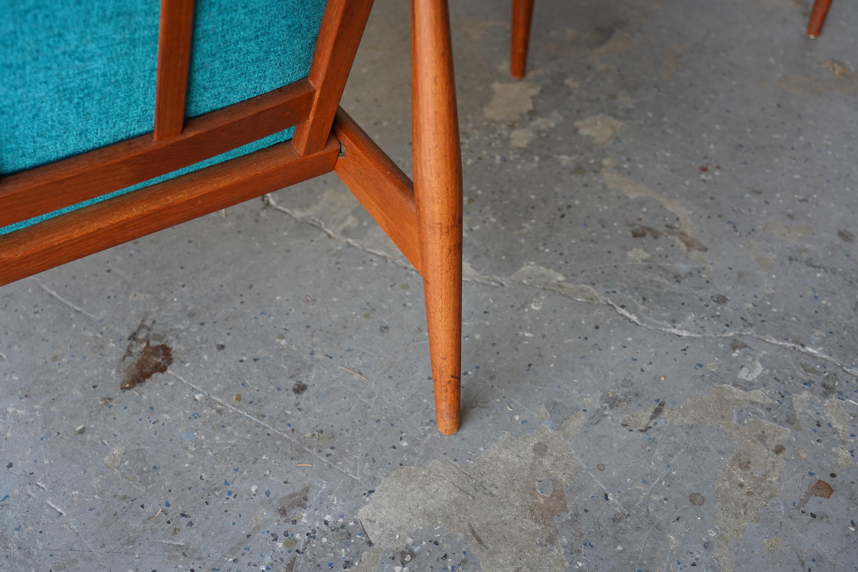 Rare paire de chaises longues 'Paper Knife' Model No 121 par Kai Kristiansen pour Magnus. en vente 1