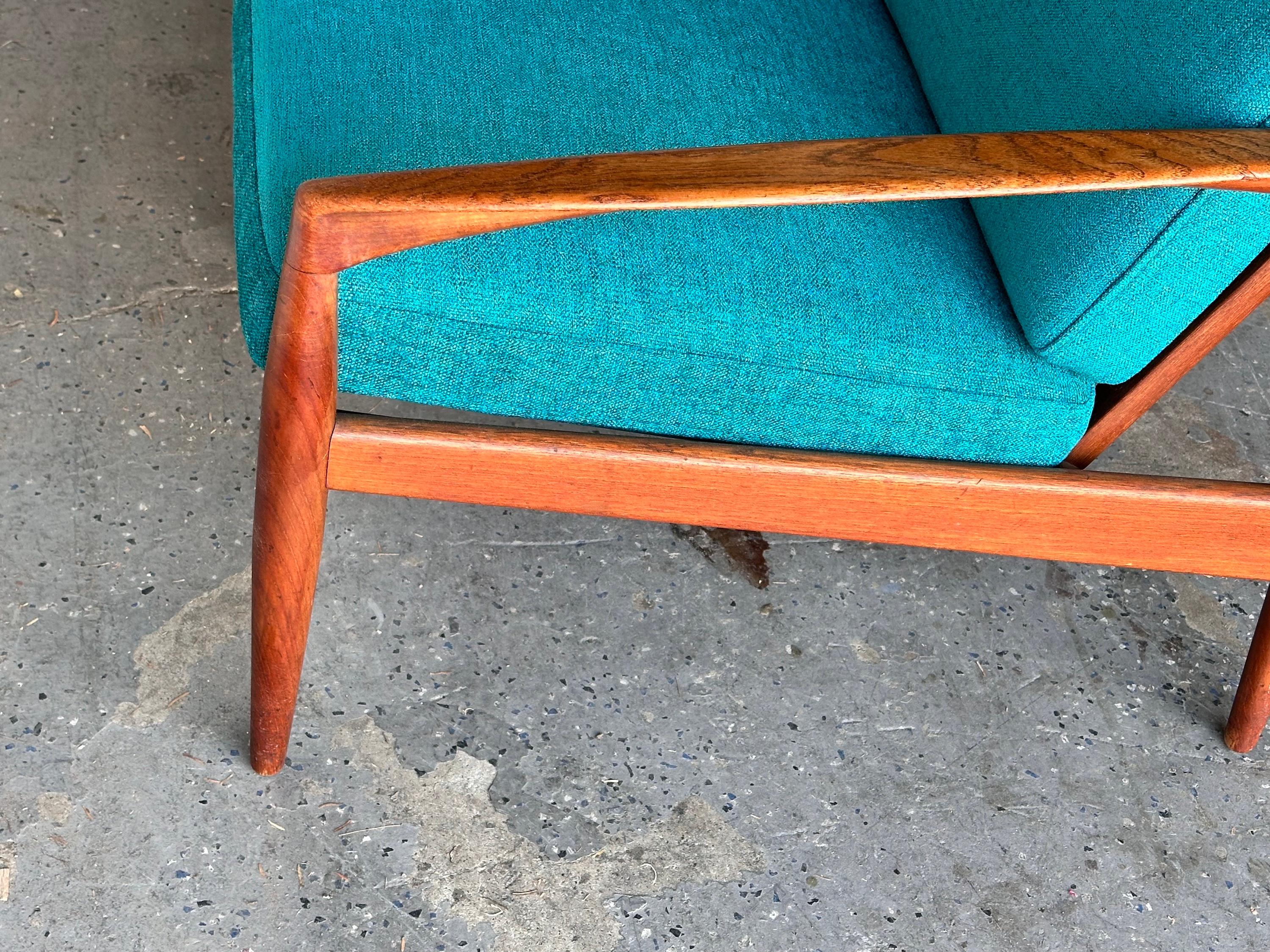 Rare paire de chaises longues 'Paper Knife' Model No 121 par Kai Kristiansen pour Magnus. en vente 2