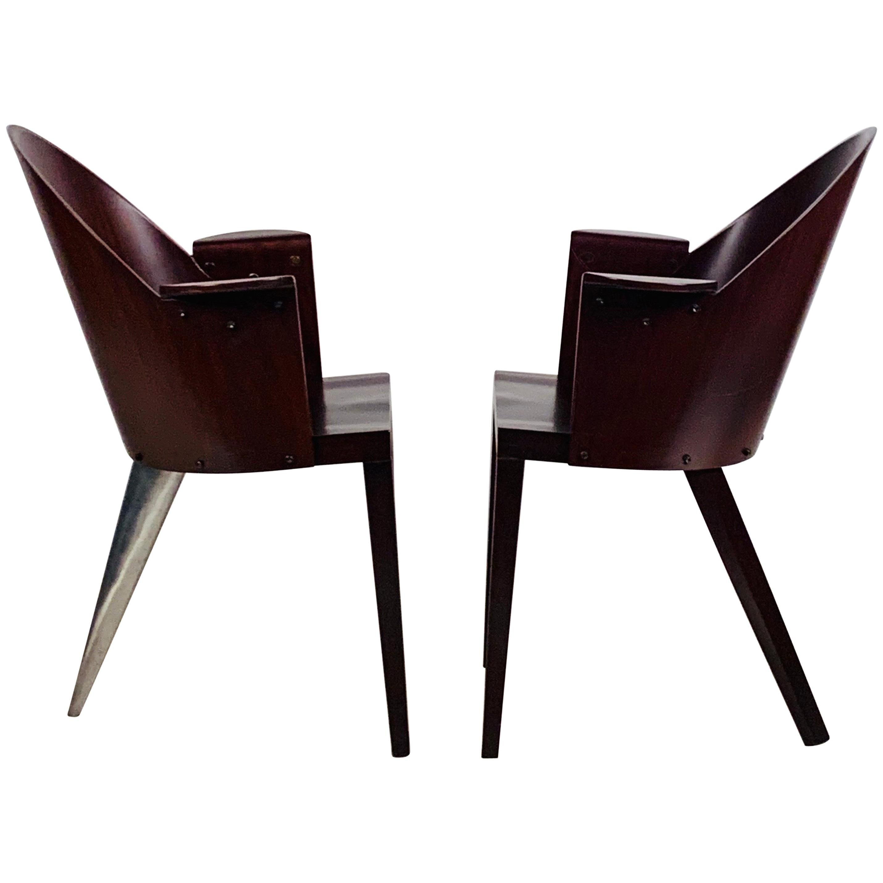 Rare Pair of Philippe Starck Armchairs from the Royalton Hotel, NYC For Sale