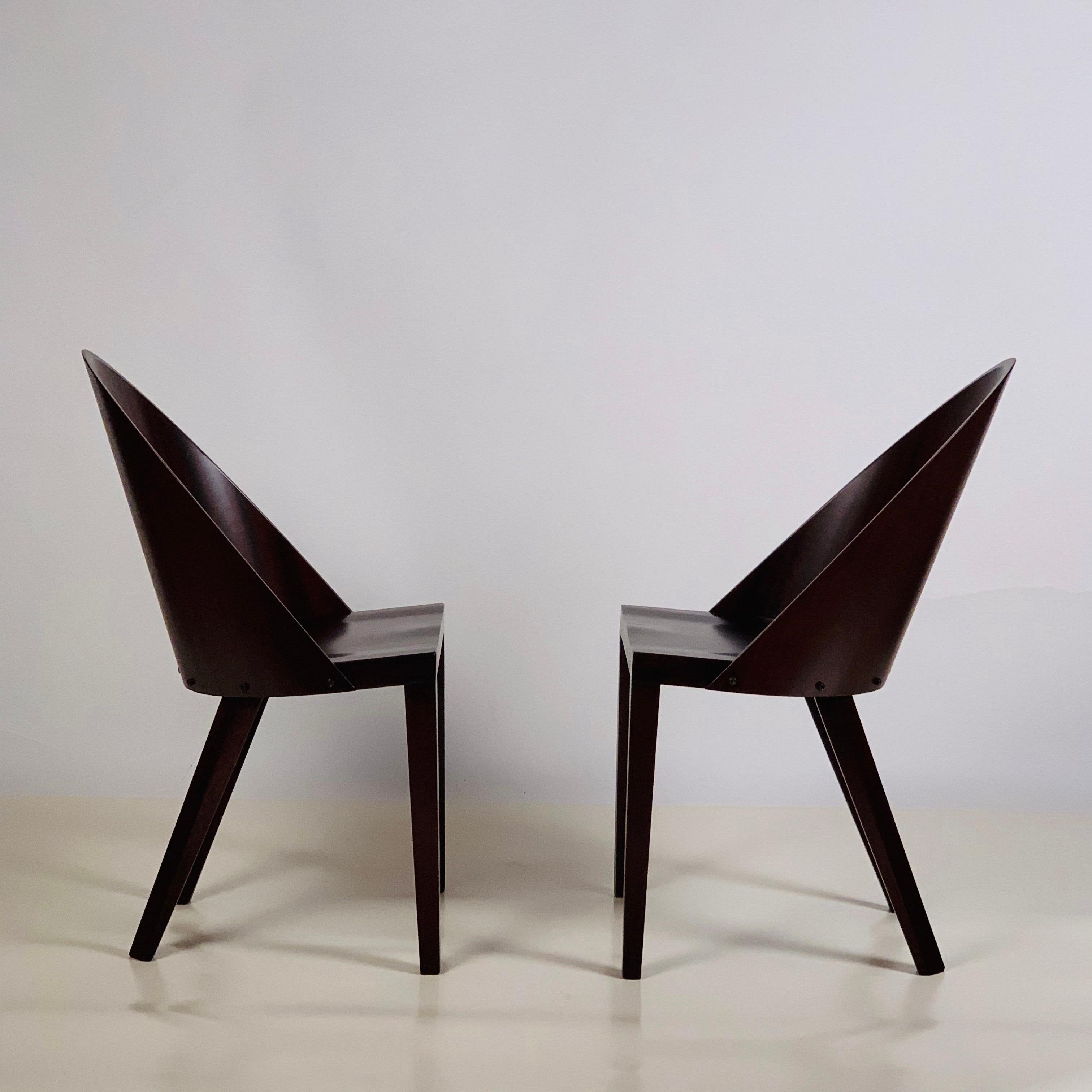 Postmoderne Paire rare de chaises Philippe Starck de l'hôtel Royalton, NYC en vente