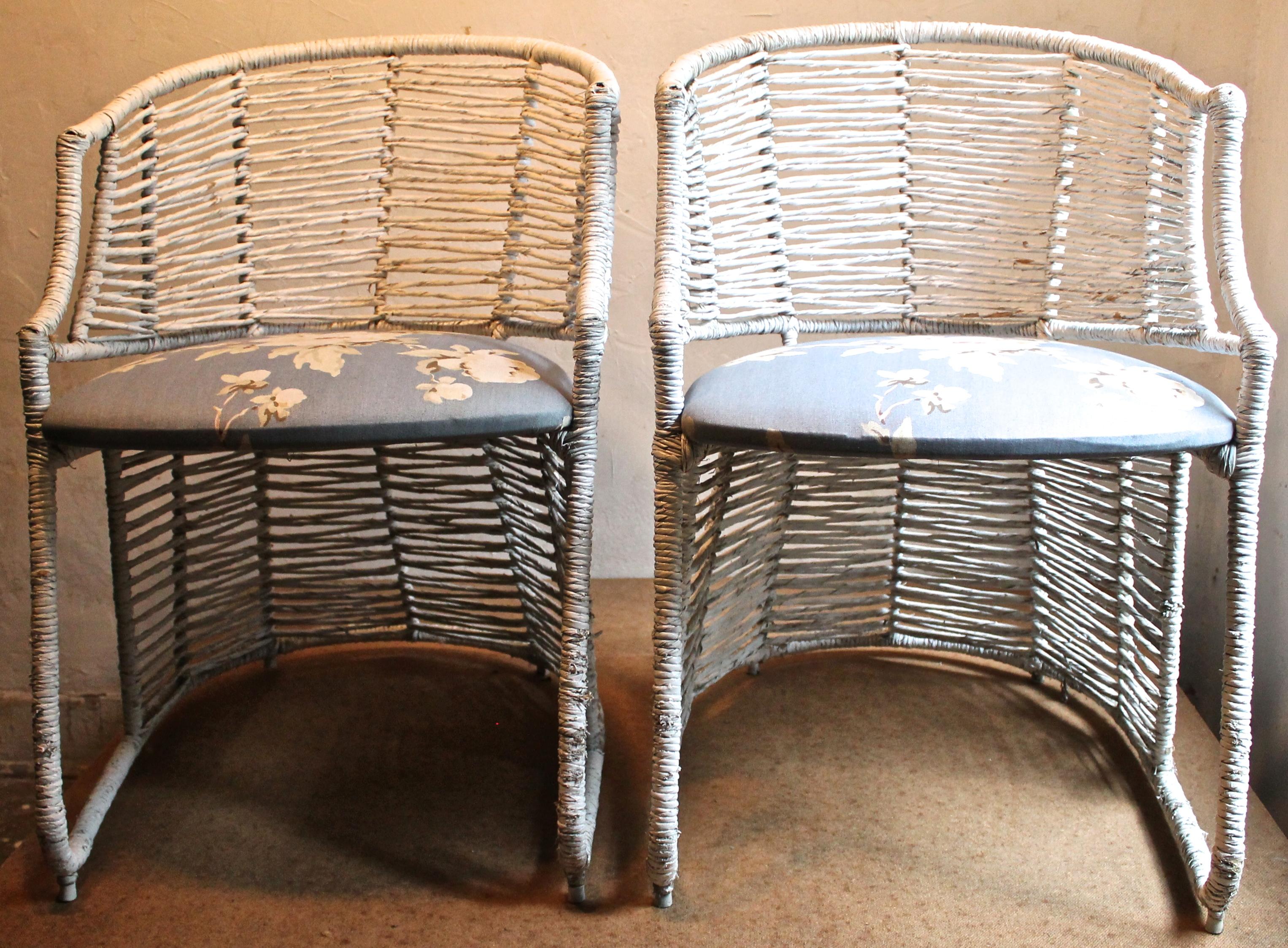 Rare pair of Pierre Chareau Style Porch Chairs 6
