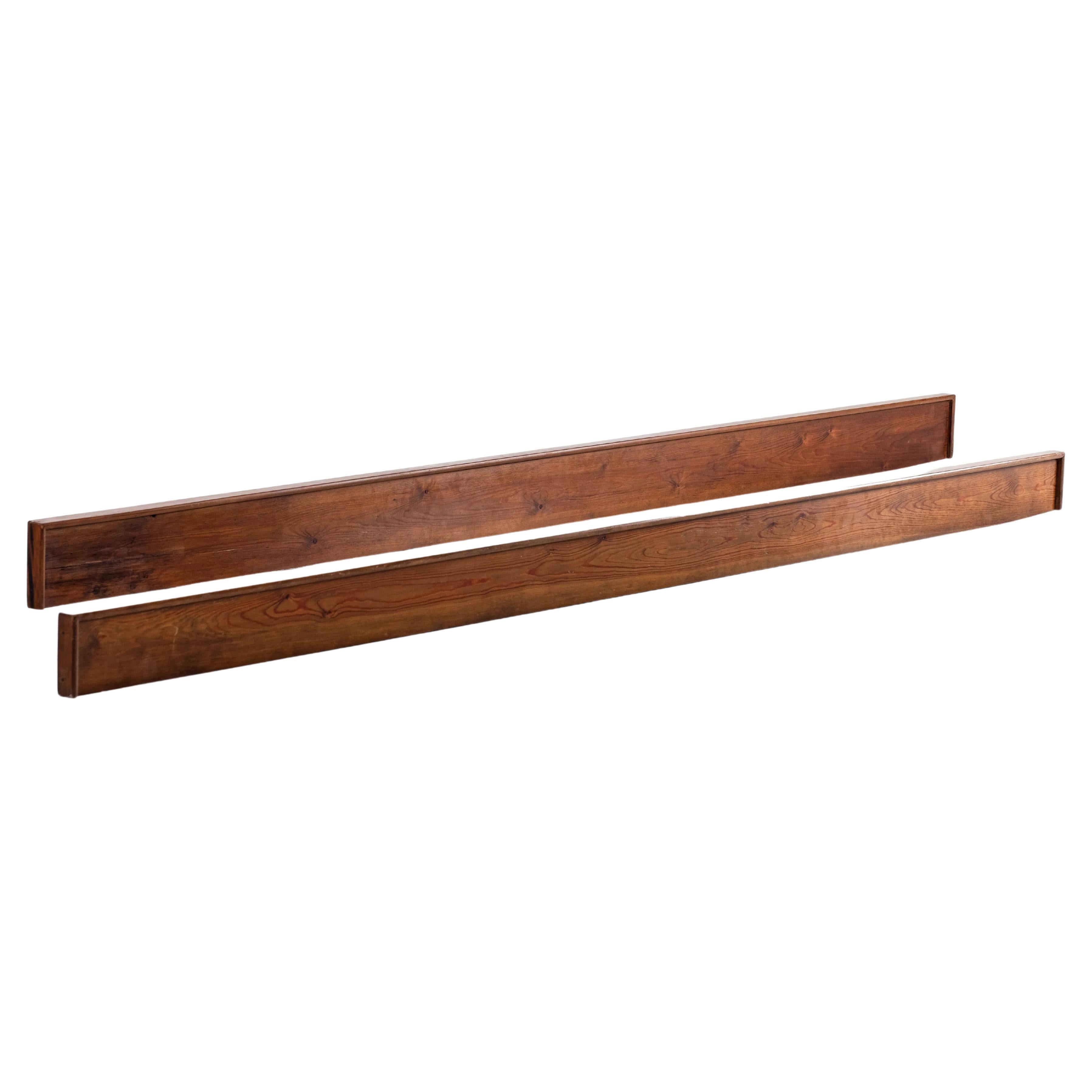 Mid-20th Century Rare pair of pine wall shelves, Sweden, 1930s For Sale