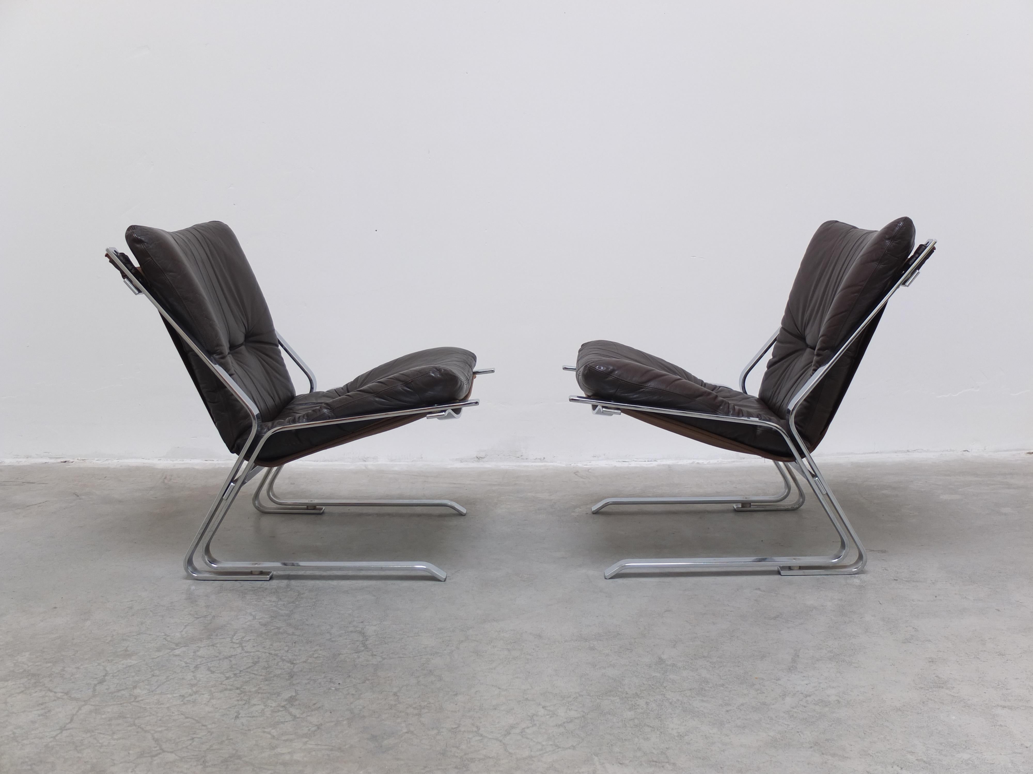 Rare Pair of 'Pirate' Lounge Chairs by Elsa & Nordahl Solheim for Rykken, 1960s For Sale 3
