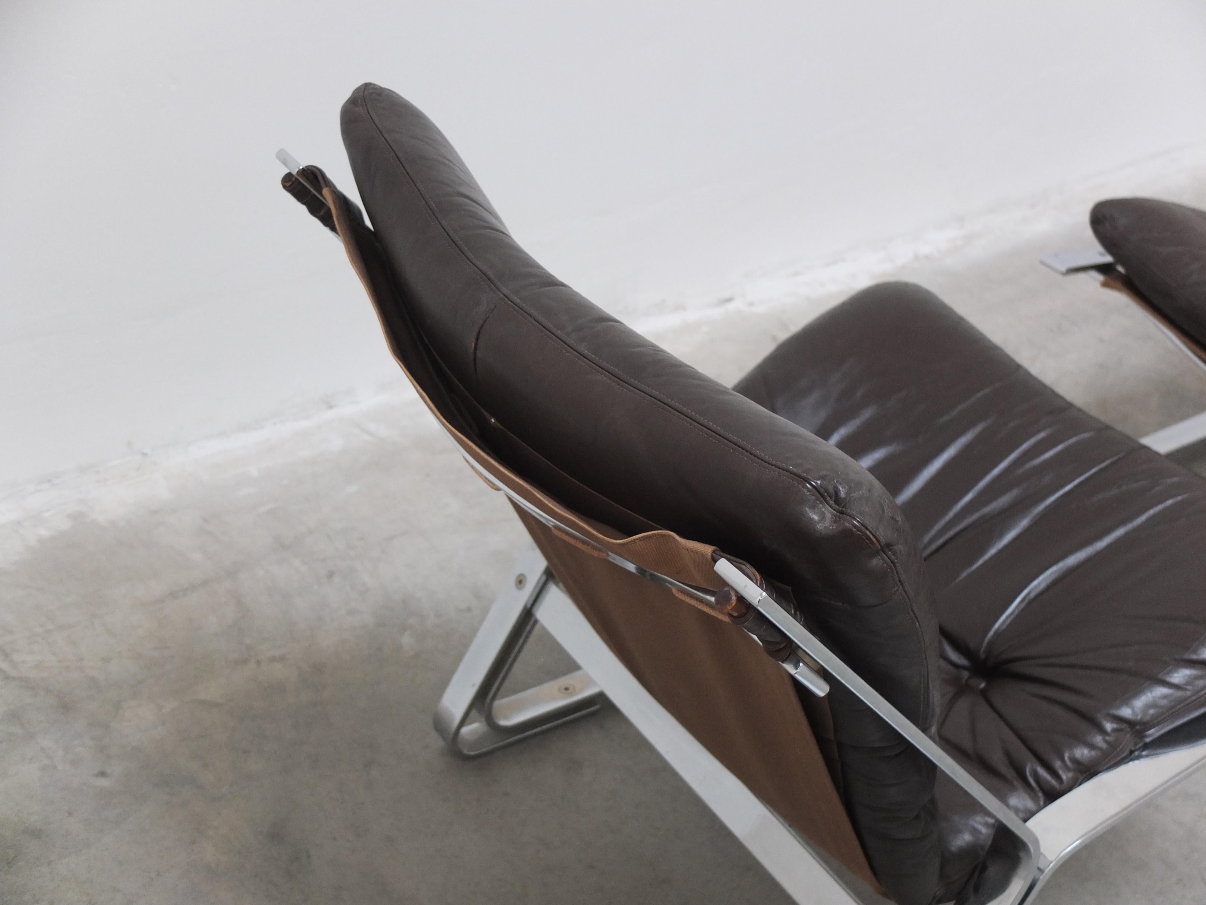 Rare Pair of 'Pirate' Lounge Chairs by Elsa & Nordahl Solheim for Rykken, 1960s 10