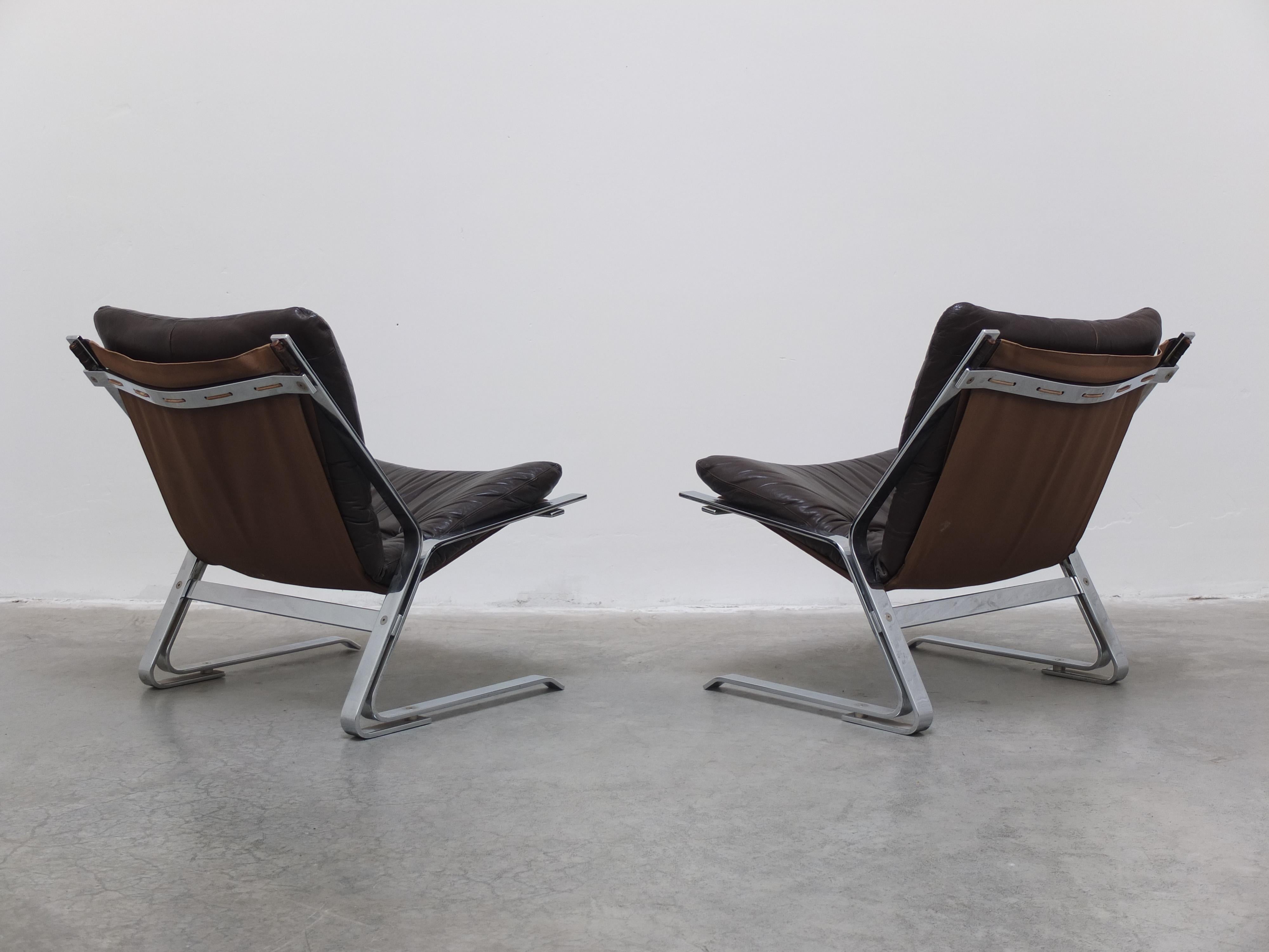 Paire rare de chaises longues Pirate d'Elsa & Nordahl Solheim pour Rykken, années 1960 en vente 12