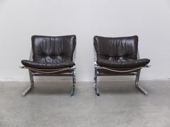 Rare Pair of 'Pirate' Lounge Chairs by Elsa & Nordahl Solheim for Rykken, 1960s