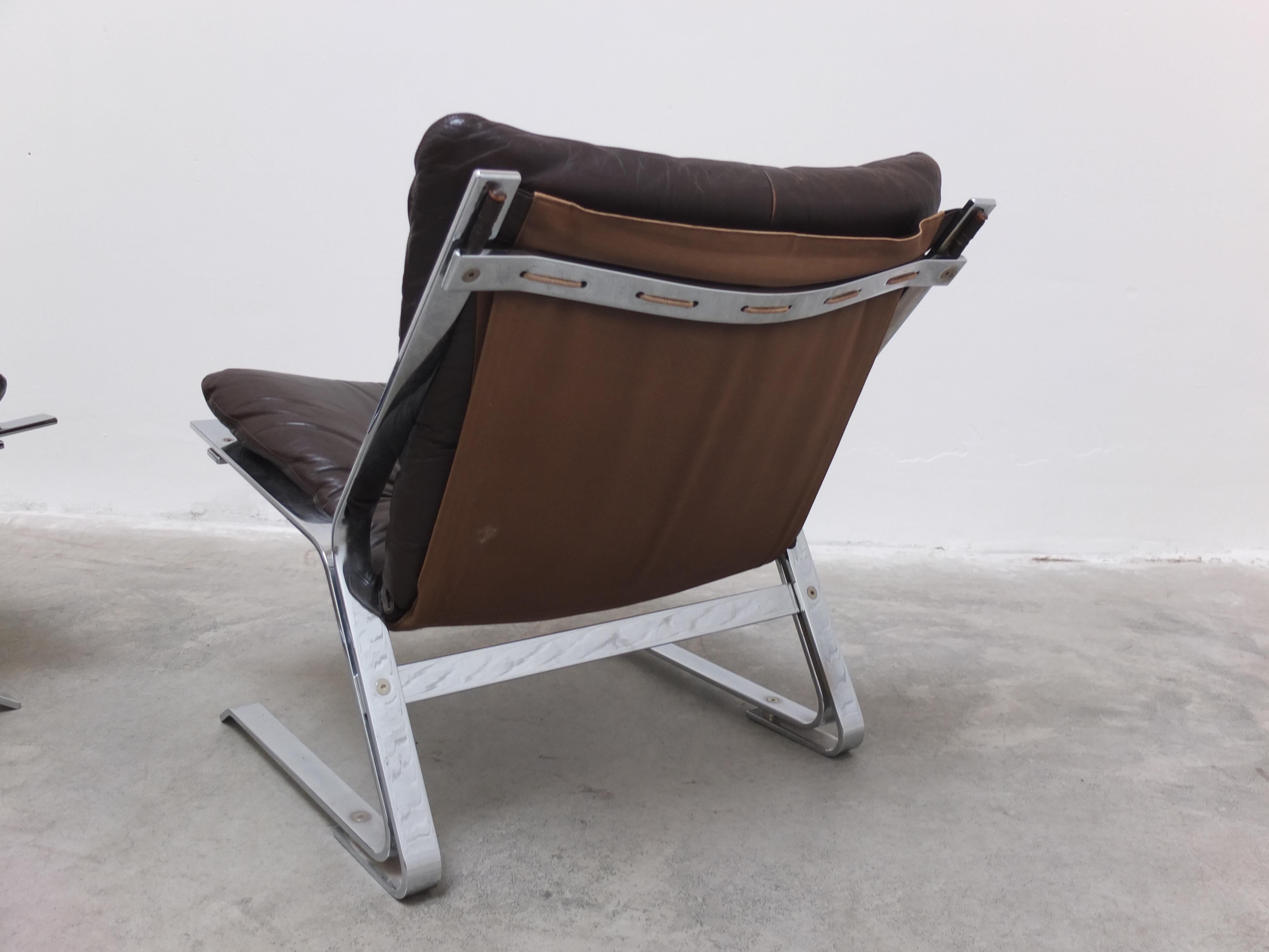 Paire rare de chaises longues Pirate d'Elsa & Nordahl Solheim pour Rykken, années 1960 en vente 13