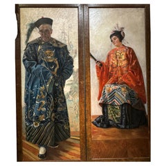 Vintage Rare pair of portraits, Rose FAVRE circa 1910