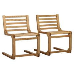 Rare Pair of Postmodern Constructivist Chairs, Netherlands, 1980s