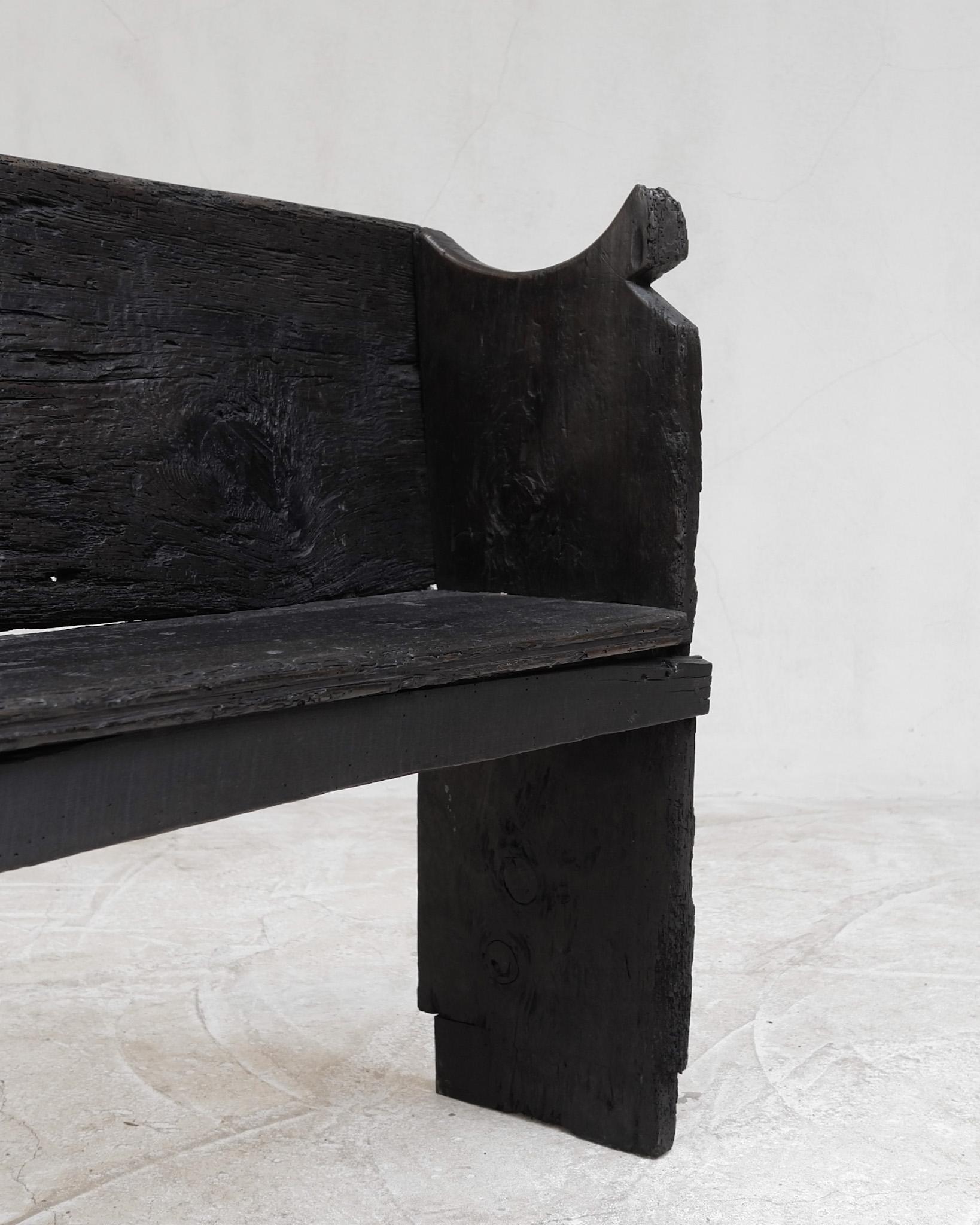 Rare Pair of Primitive 18th C. Catalan Benches For Sale 2