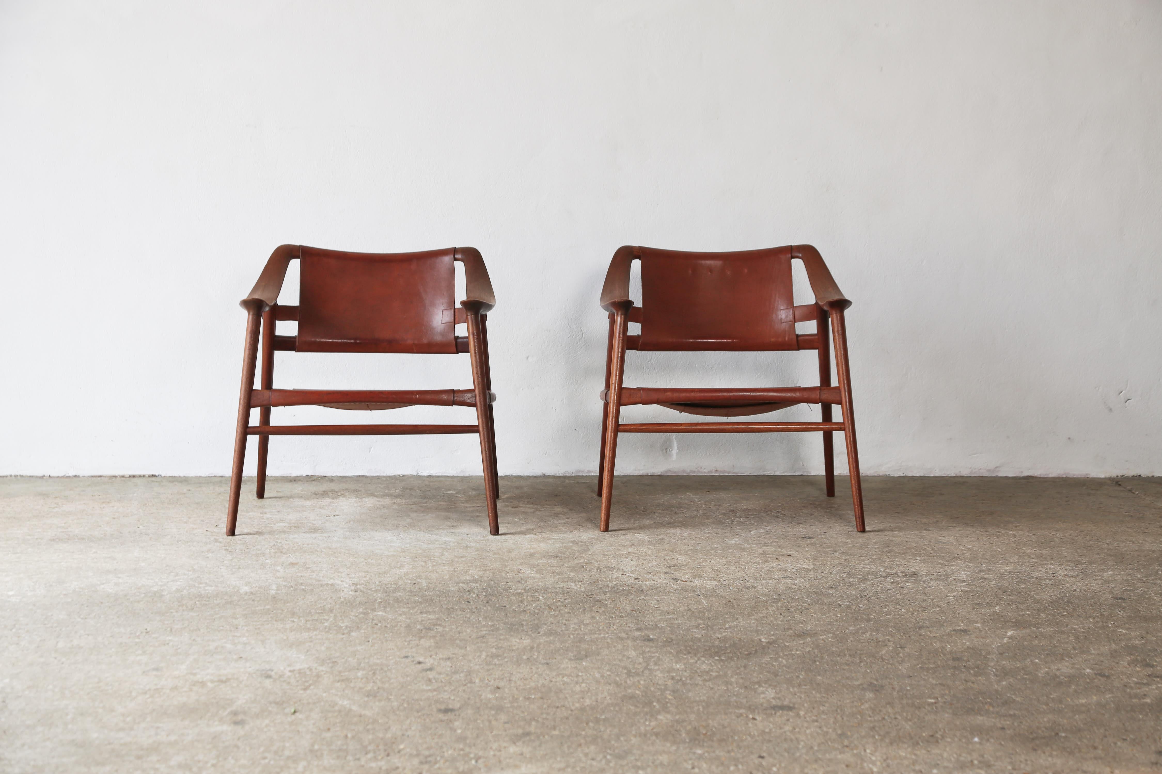 Raro par de sillas Bambi de Rastad y Relling, Noruega, años 50 Moderno de mediados de siglo en venta