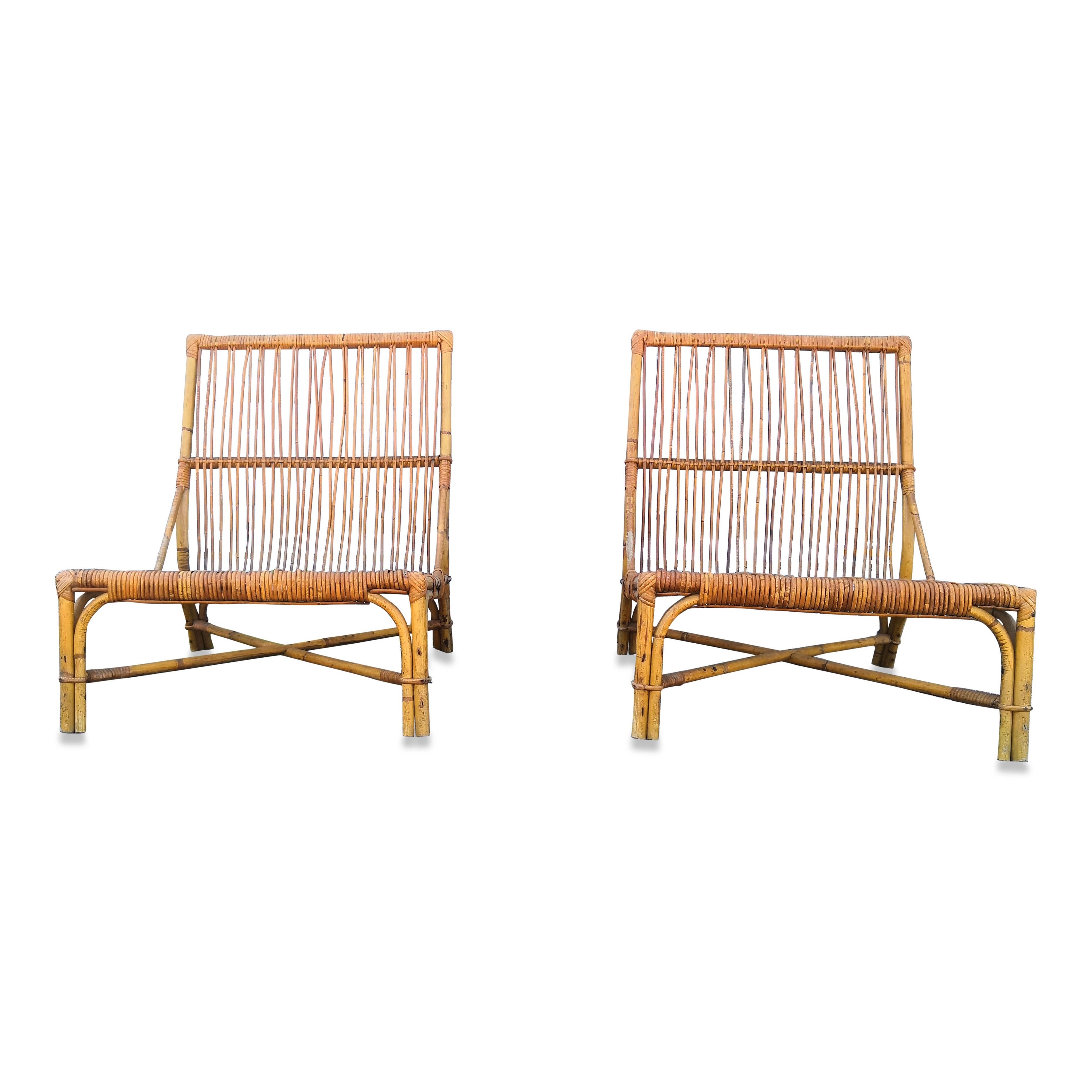 Elegant pair of slipper chairs
Outdoor use possible
Signature tag on both chairs
Good vintage condition
Third chair available.
These chairs will ship from France, price does not include shipping nor possible customs related charges.
 