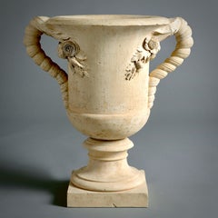 Rare Pair of Regency Coadestone Vases