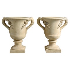 Rare Pair of Regency Coadestone Vases